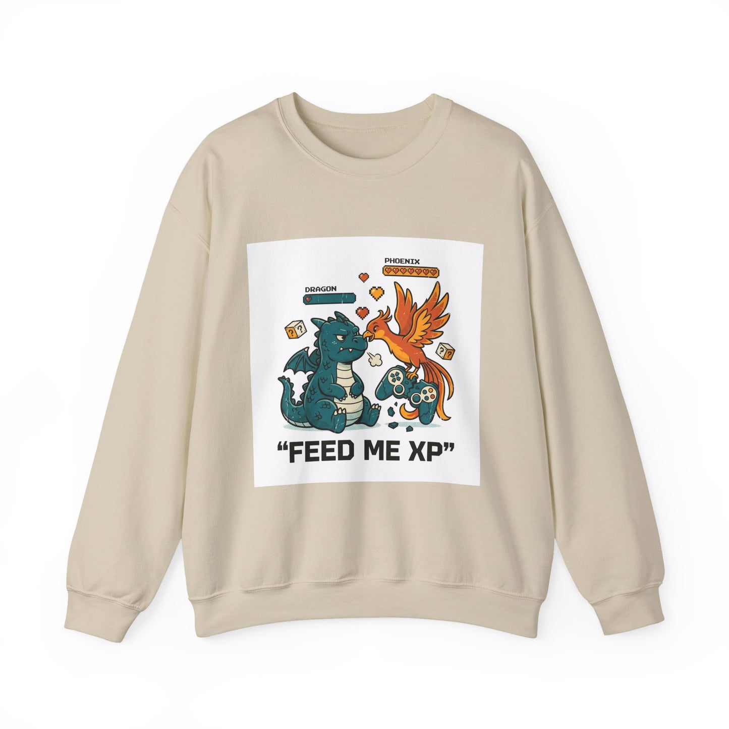 Feed Me XP Crewneck Sweatshirt | Crash Out meme, neon streetwear