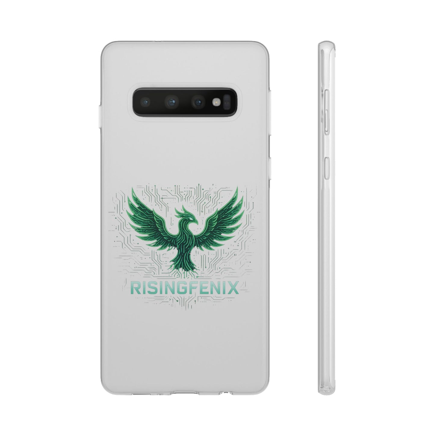 Phoenix Rising Flexi Case, Stylish Phone Cover, Trendy Tech Accessory, Gift for Tech Lovers, Unique Protector