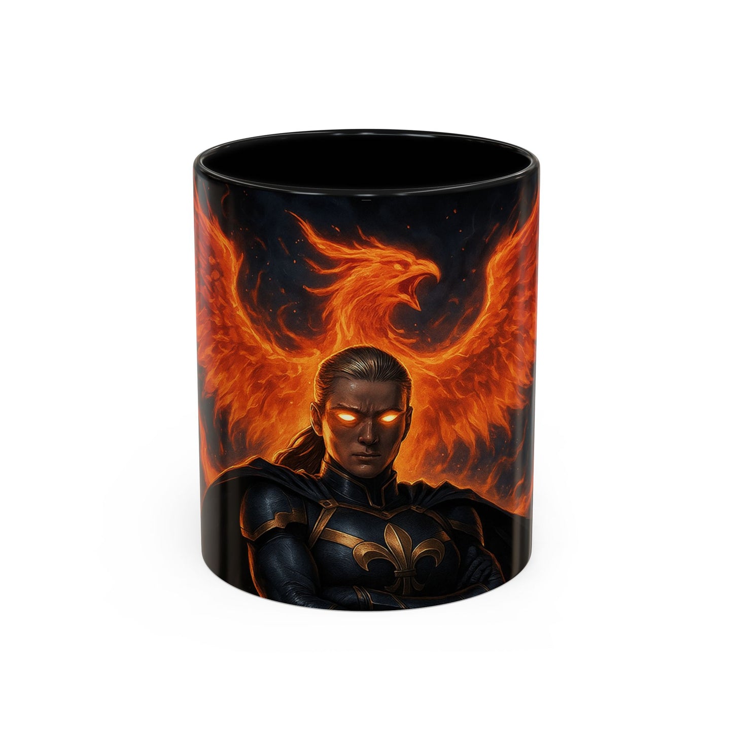 Mythical Phoenix Accent Coffee Mug, Fantasy Gift, Hot Beverage Cup, Cozy Home Decor, Unique Gift for Her