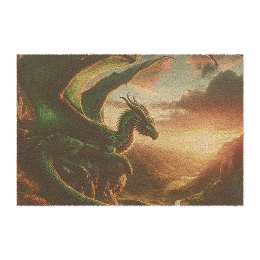 Fantasy Dragon Doormat, Home Decor, Entrance Rug, Gift for Fantasy Lovers, Dragon Lover Gift, Magical Welcome Mat