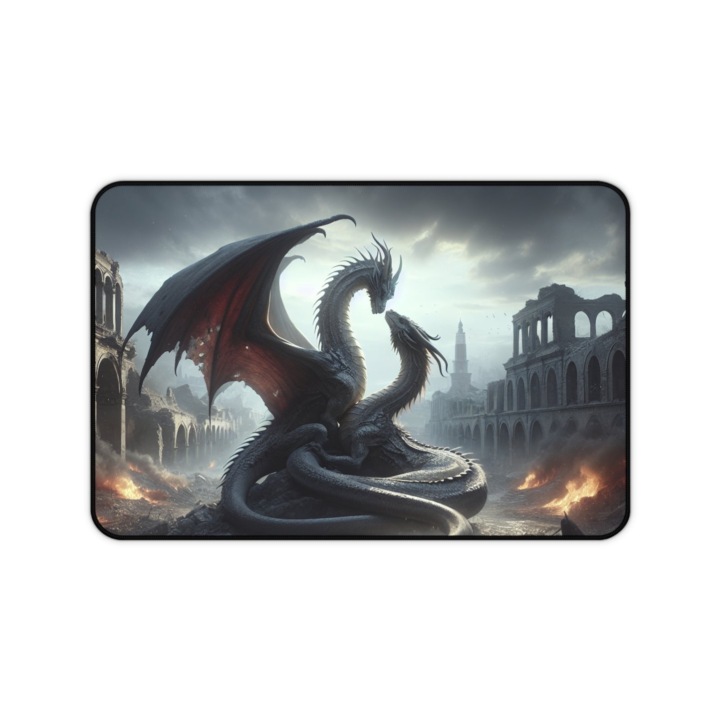 Fantasy-Themed Desk Mat with Dragon Design, Gaming Mouse Pad, Office Decor, Gifts for Gamers, Unique Workstation Accessory