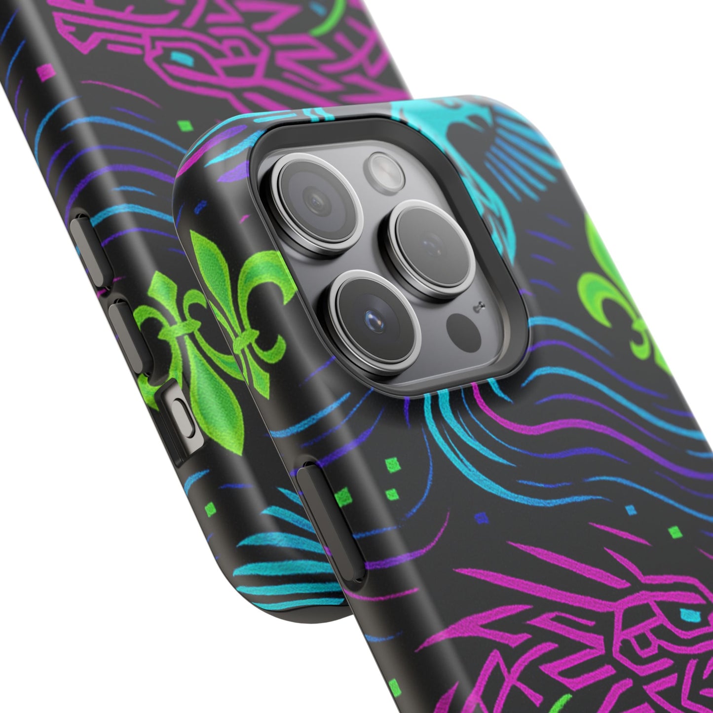 Dynamic Dragon Magnetic Phone Case | Colorful Floral Design | Gift for Gamers, Fantasy Lovers, Halloween, Unique Accessories