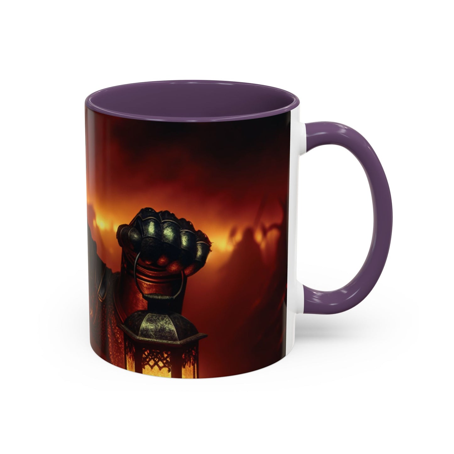 Fierce Knight Accent Coffee Mug | Unique Gift for Fantasy Lovers, Dark Aesthetic Decor, Gamer Essentials, Office Cup, Medieval Art