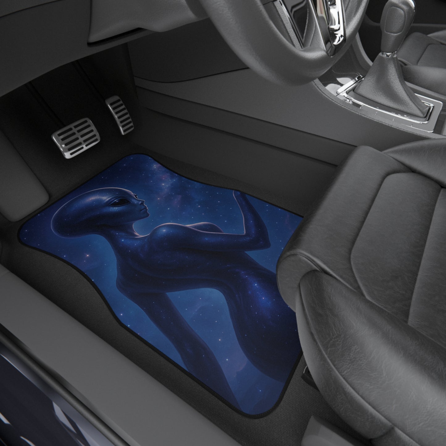 Alien-Inspired Car Mats, Futuristic Car Accessories, Space-Themed Floor Mats, Unique Gifts for Sci-Fi Fans, Edgy Car Decor
