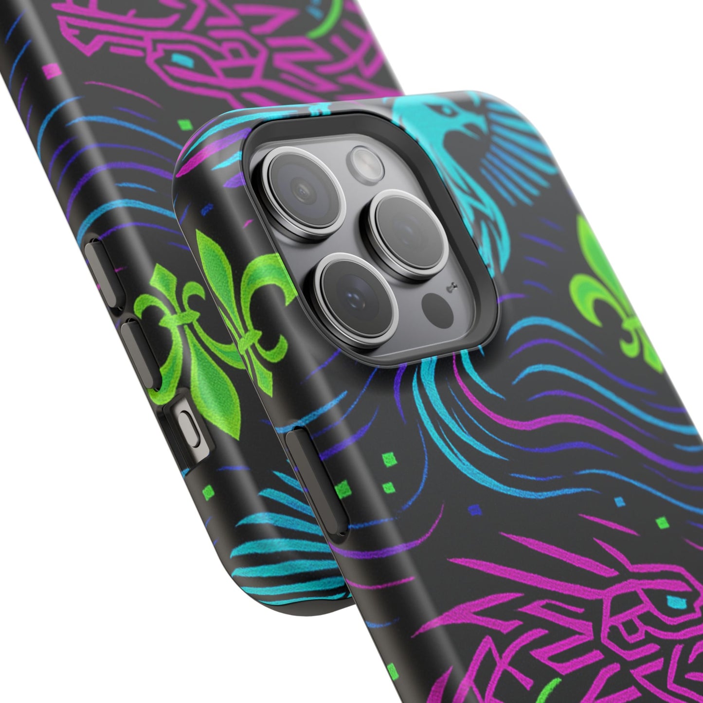 Dynamic Dragon Magnetic Phone Case | Colorful Floral Design | Gift for Gamers, Fantasy Lovers, Halloween, Unique Accessories