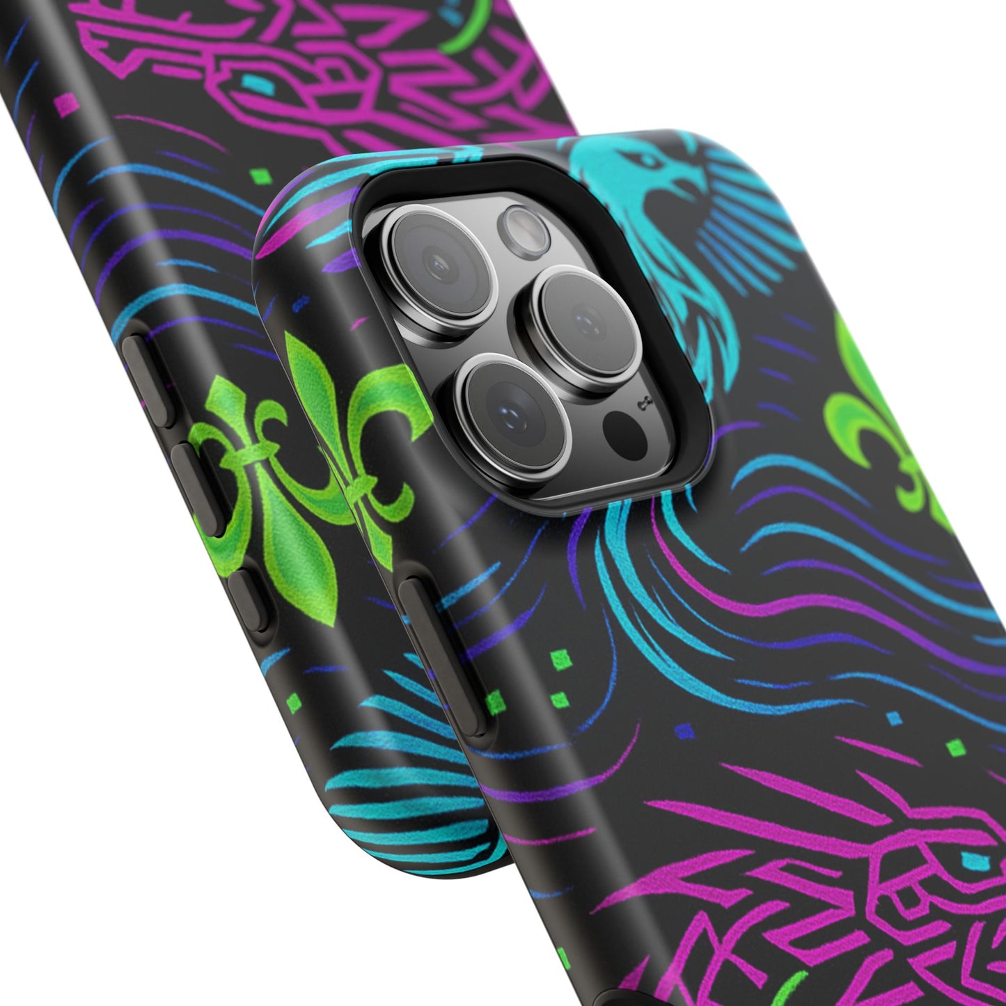Dynamic Dragon Magnetic Phone Case | Colorful Floral Design | Gift for Gamers, Fantasy Lovers, Halloween, Unique Accessories