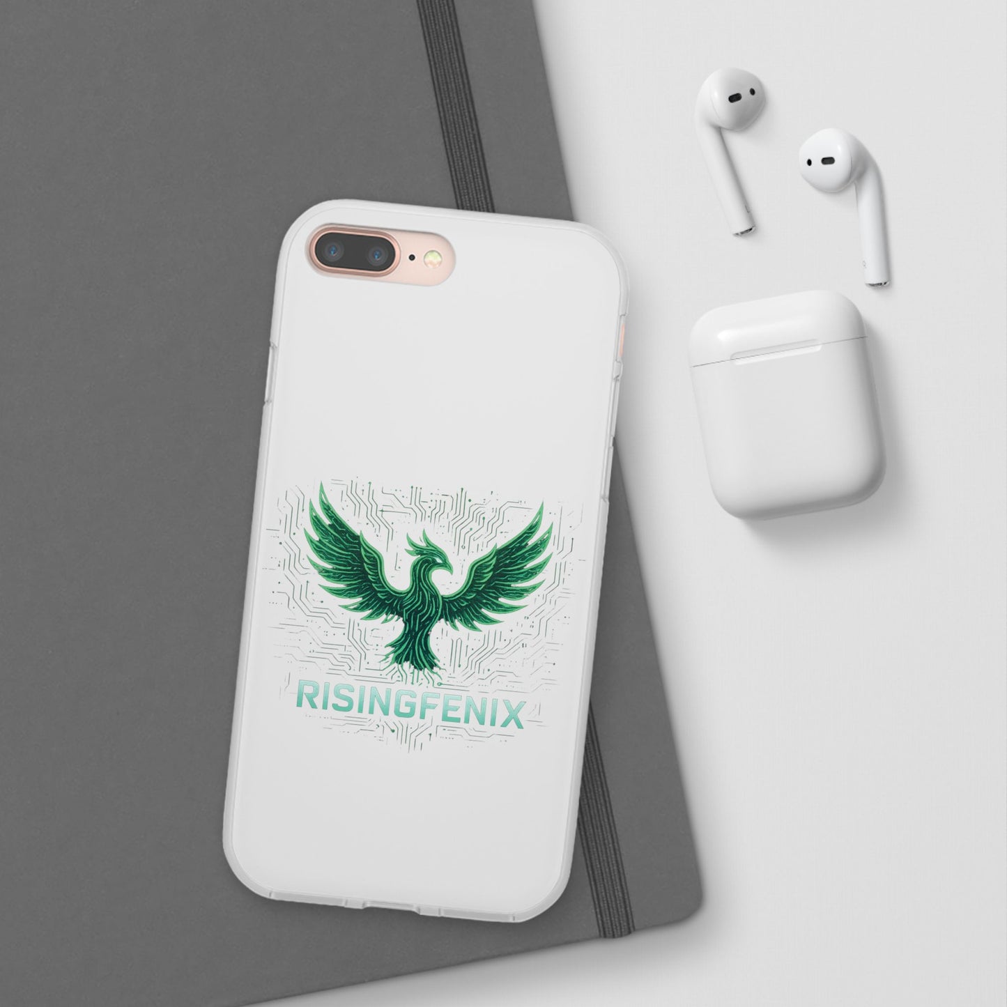 Phoenix Rising Flexi Case, Stylish Phone Cover, Trendy Tech Accessory, Gift for Tech Lovers, Unique Protector