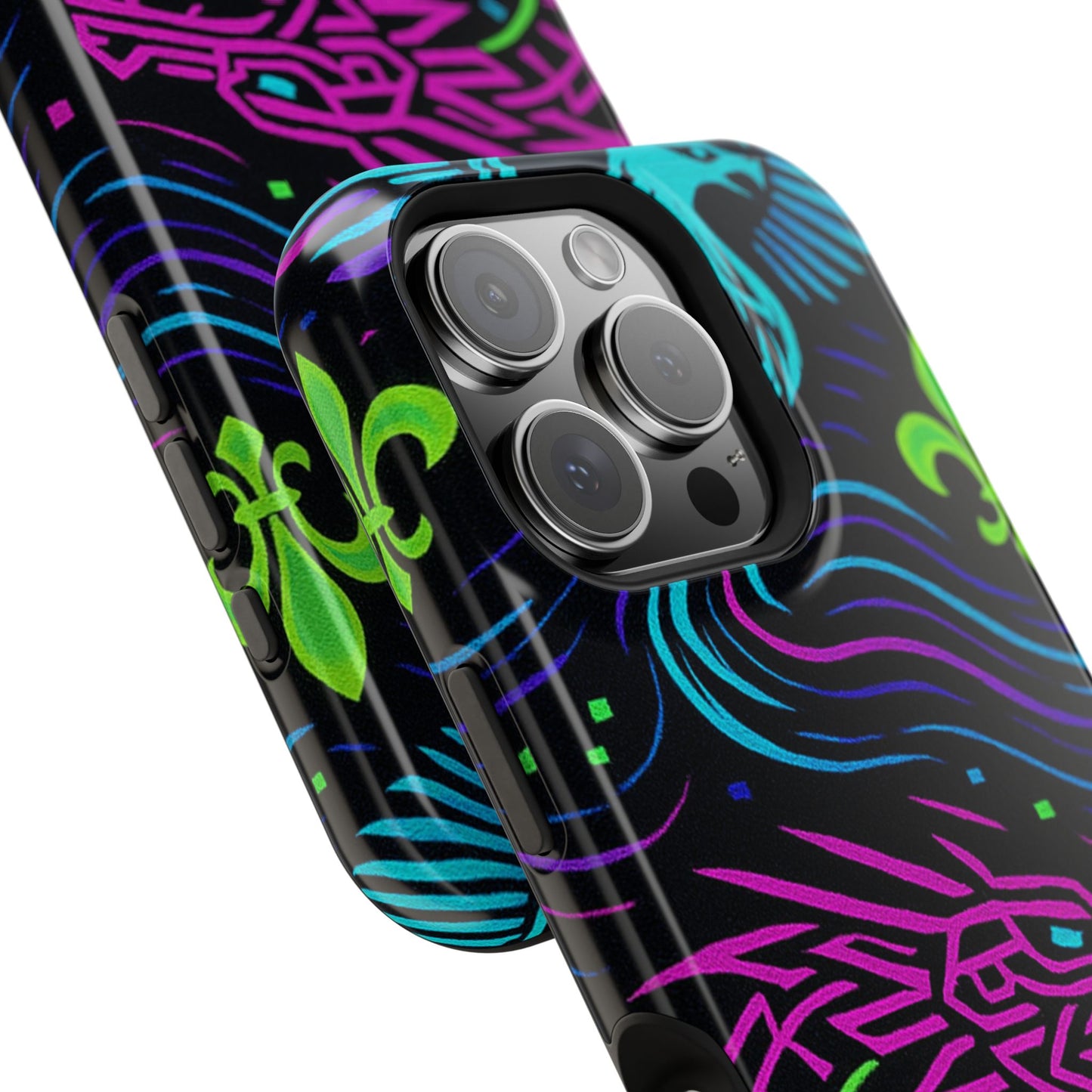 Dynamic Dragon Magnetic Phone Case | Colorful Floral Design | Gift for Gamers, Fantasy Lovers, Halloween, Unique Accessories