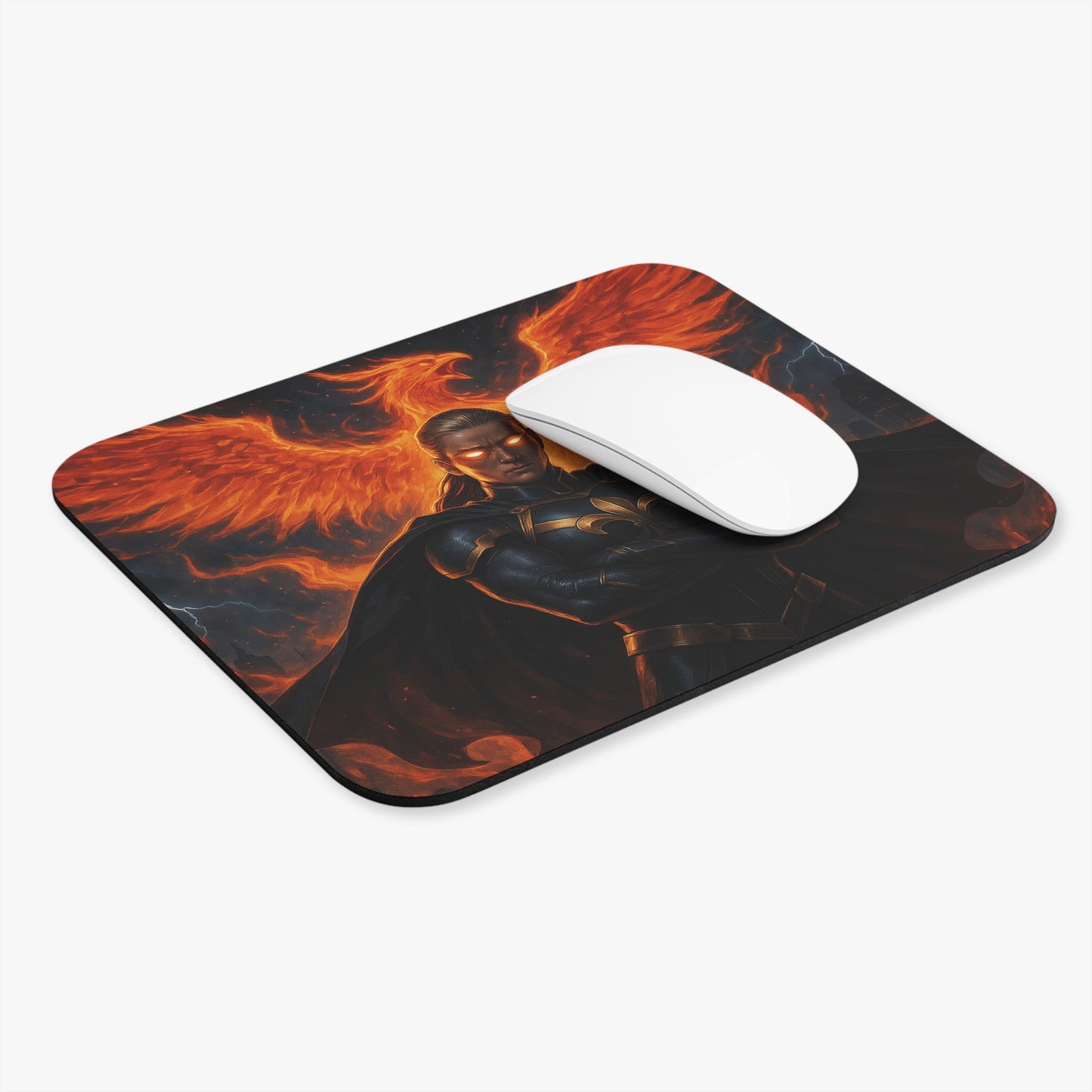 Fantasy Phoenix Mouse Pad, Ergonomic Desk Mat, Gamer Gift, Office Decor, Gaming Accessories, Fire-Themed Office Supply