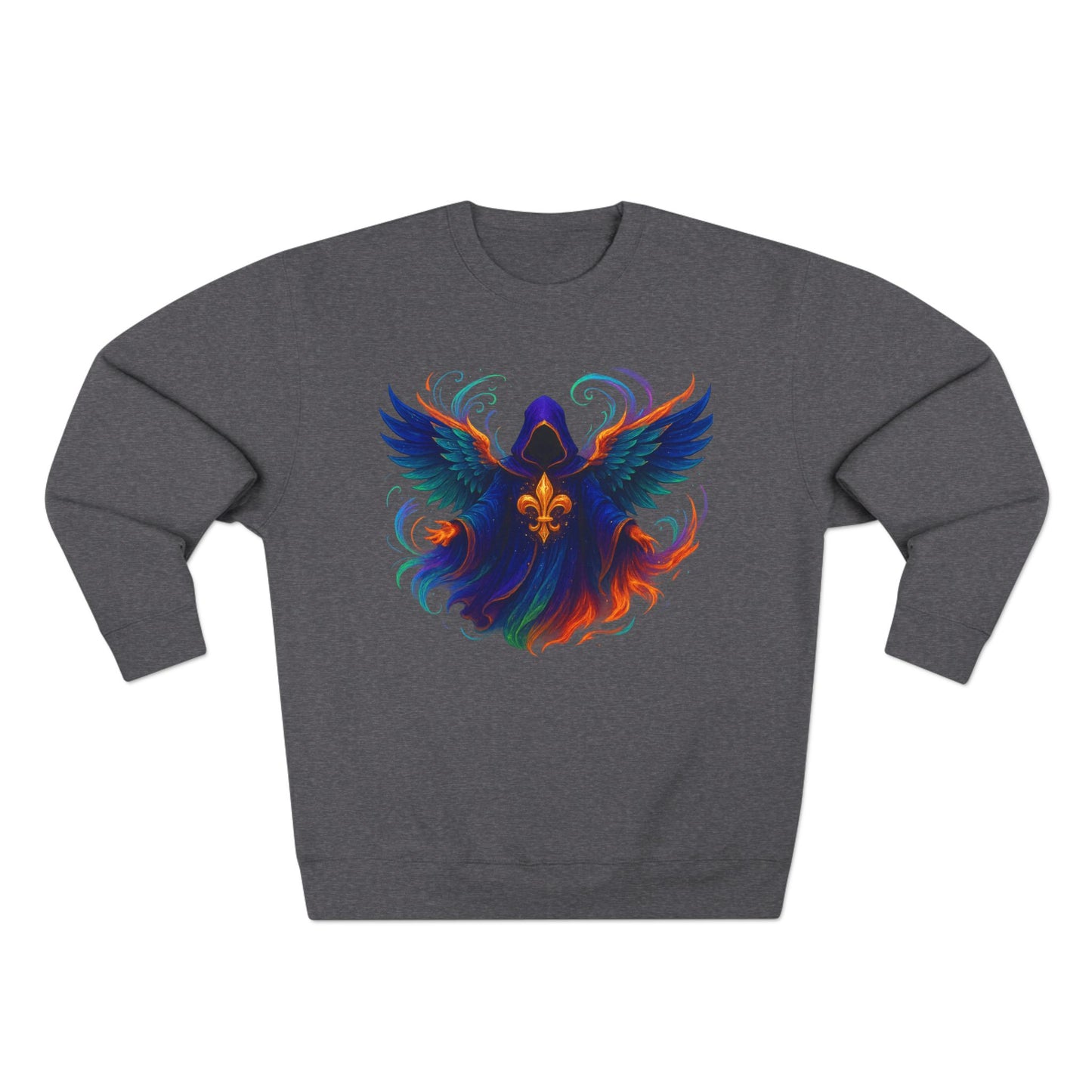 Mystical Angel Sweatshirt - Cozy Apparel, Unisex Crewneck, Spiritual Gift, Boho Style, Unique Graphic Design