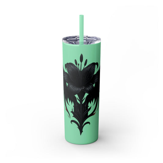 Elegant Black Floral Skinny Tumbler with Straw | Stylish Drinkware | Gift for Her, Travel Mug, Coffee Cup, Stylish Water Bottle, [...]