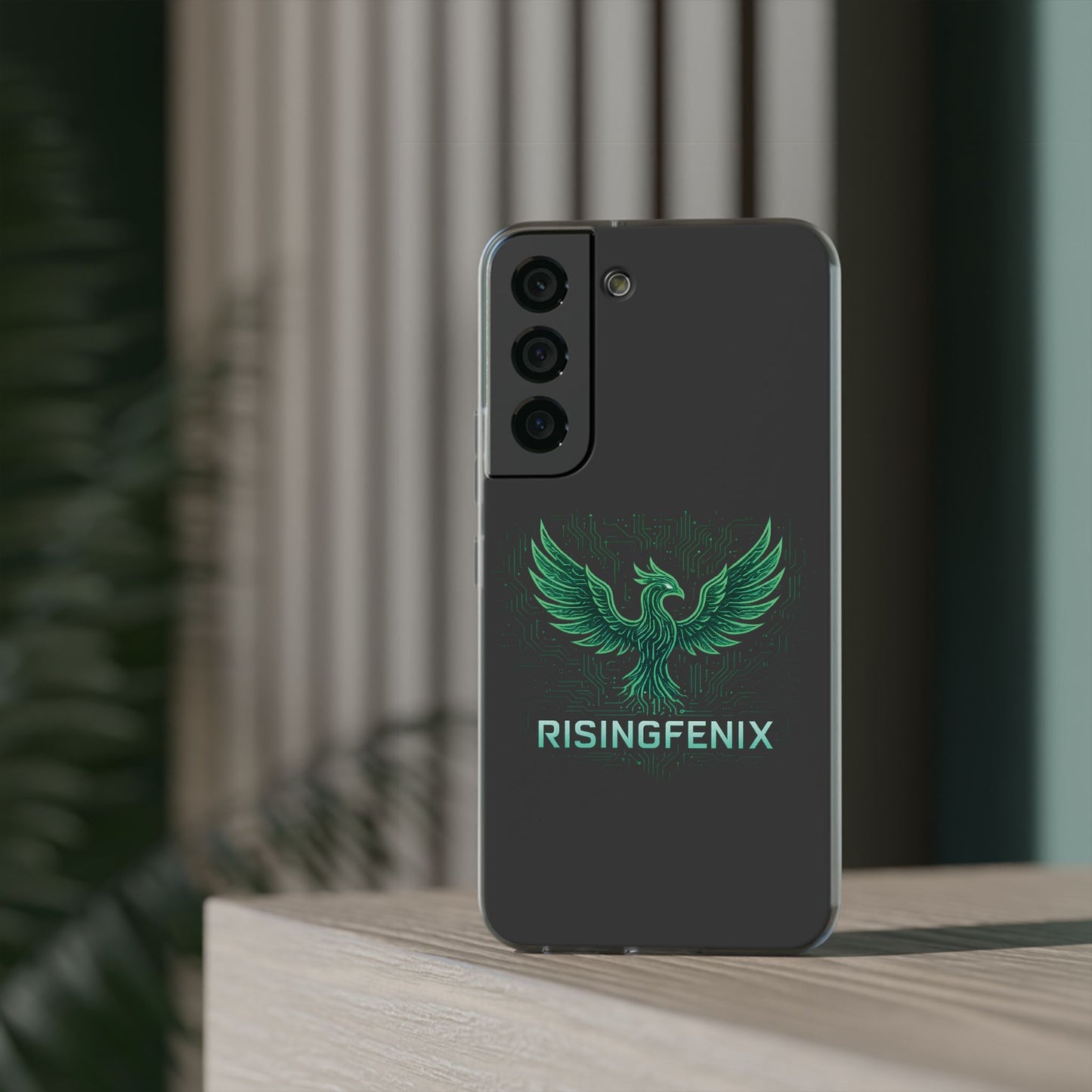 Phoenix Rising Flexi Case, Stylish Phone Cover, Trendy Tech Accessory, Gift for Tech Lovers, Unique Protector