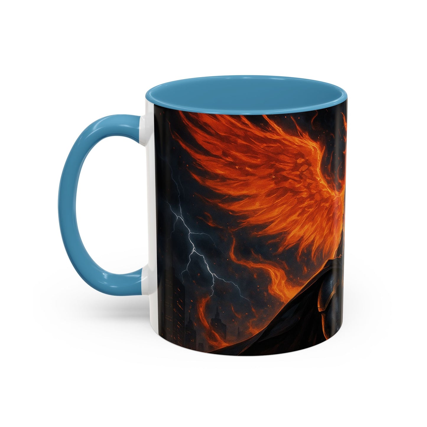Mythical Phoenix Accent Coffee Mug, Fantasy Gift, Hot Beverage Cup, Cozy Home Decor, Unique Gift for Her