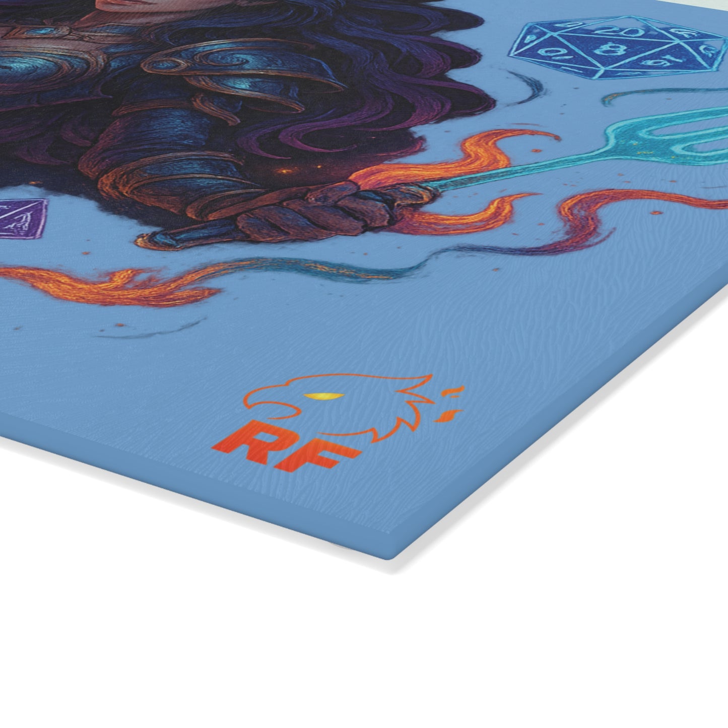 Fantasy Cook's Glass Cutting Board, Dungeons & Dragons Kitchen Decor, Gamer Gift, Unique Kitchen Gift, Cosplay Cooking Board, [...]