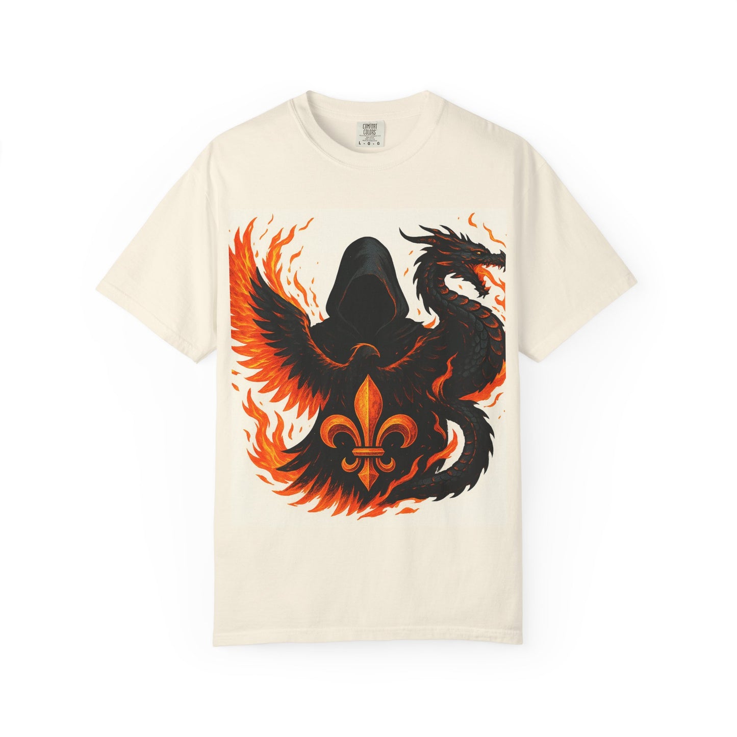 Bold Dragon and Phoenix Graphic Tee, Unisex T-Shirt for Fantasy Lovers, Unique Gift for Birthdays, Casual Wear, Graphic Shirt