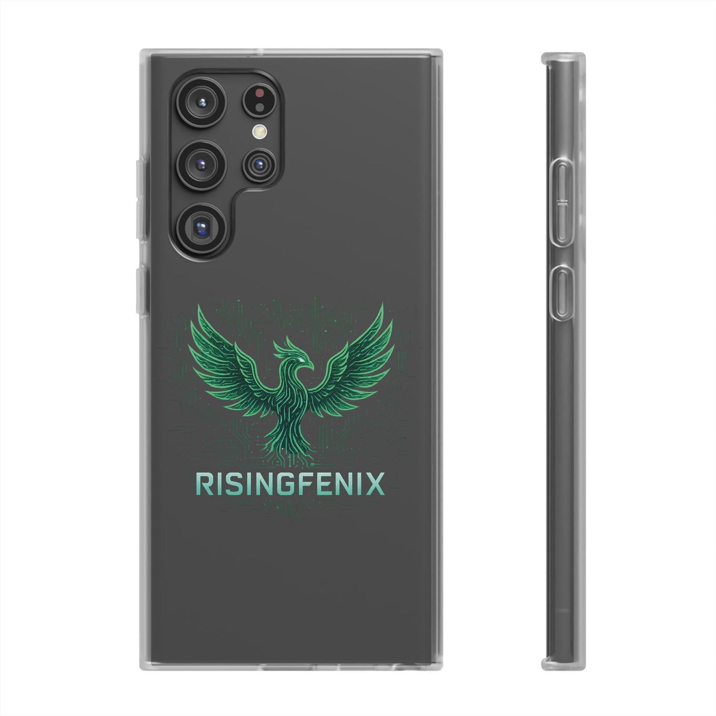 Phoenix Rising Flexi Case, Stylish Phone Cover, Trendy Tech Accessory, Gift for Tech Lovers, Unique Protector