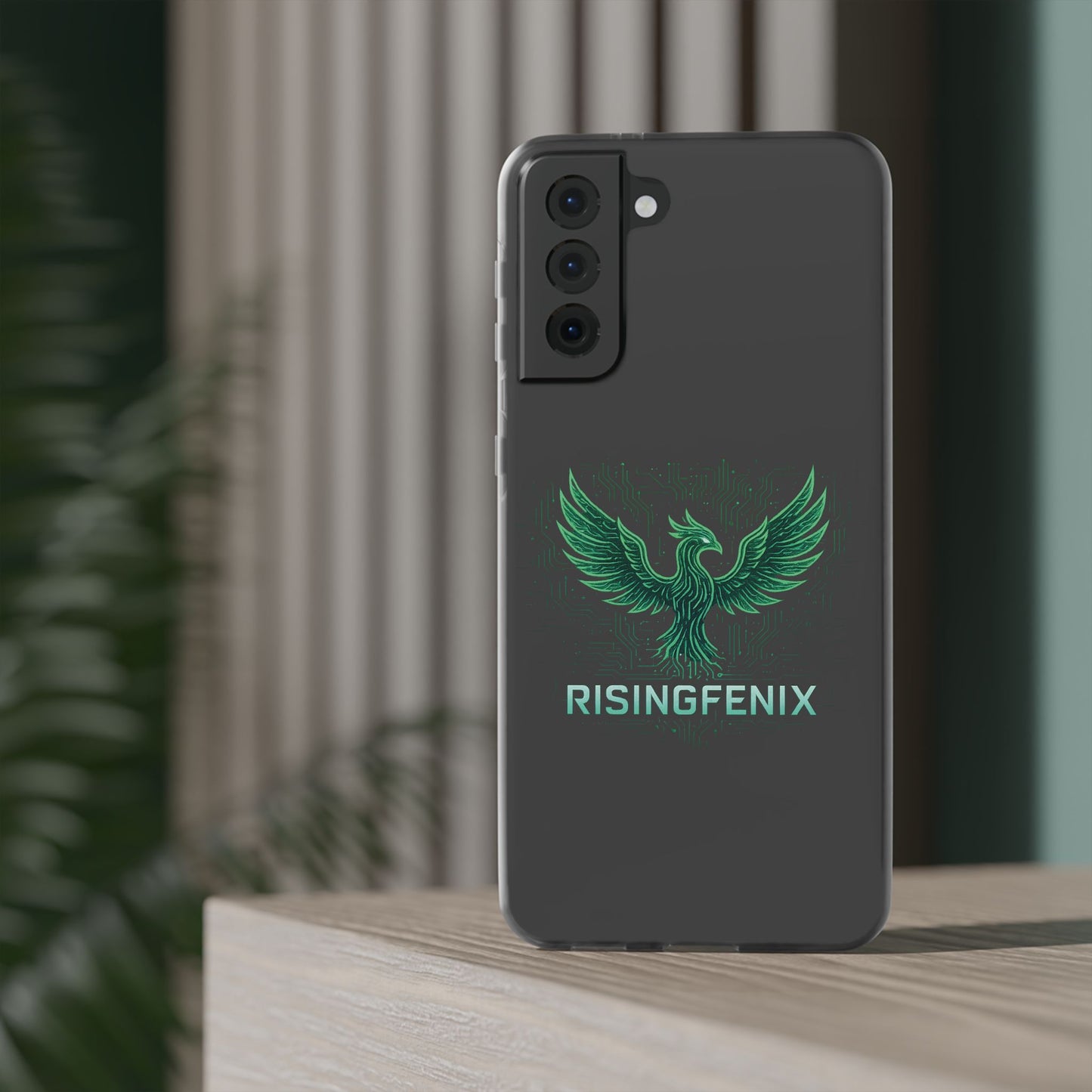 Phoenix Rising Flexi Case, Stylish Phone Cover, Trendy Tech Accessory, Gift for Tech Lovers, Unique Protector