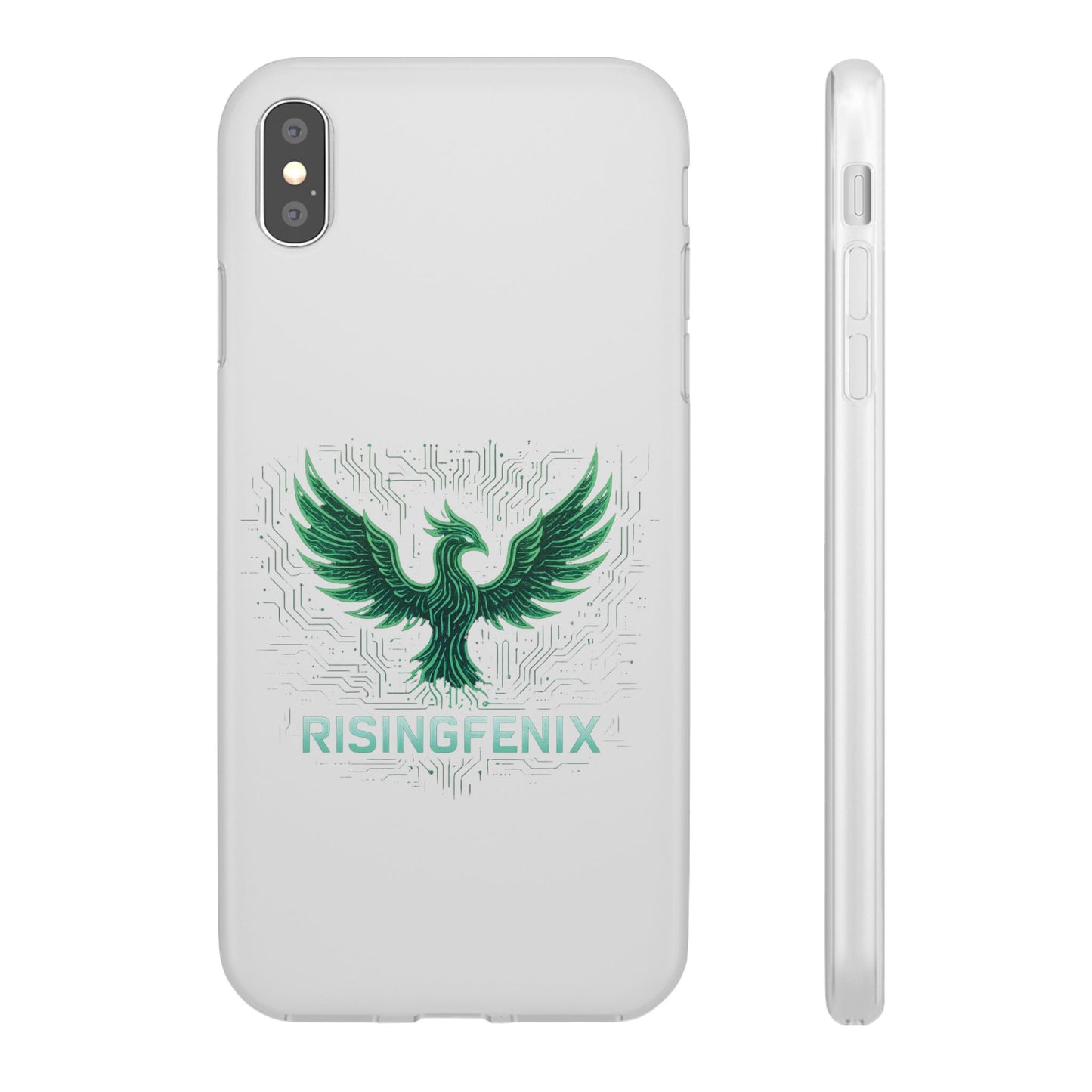 Phoenix Rising Flexi Case, Stylish Phone Cover, Trendy Tech Accessory, Gift for Tech Lovers, Unique Protector
