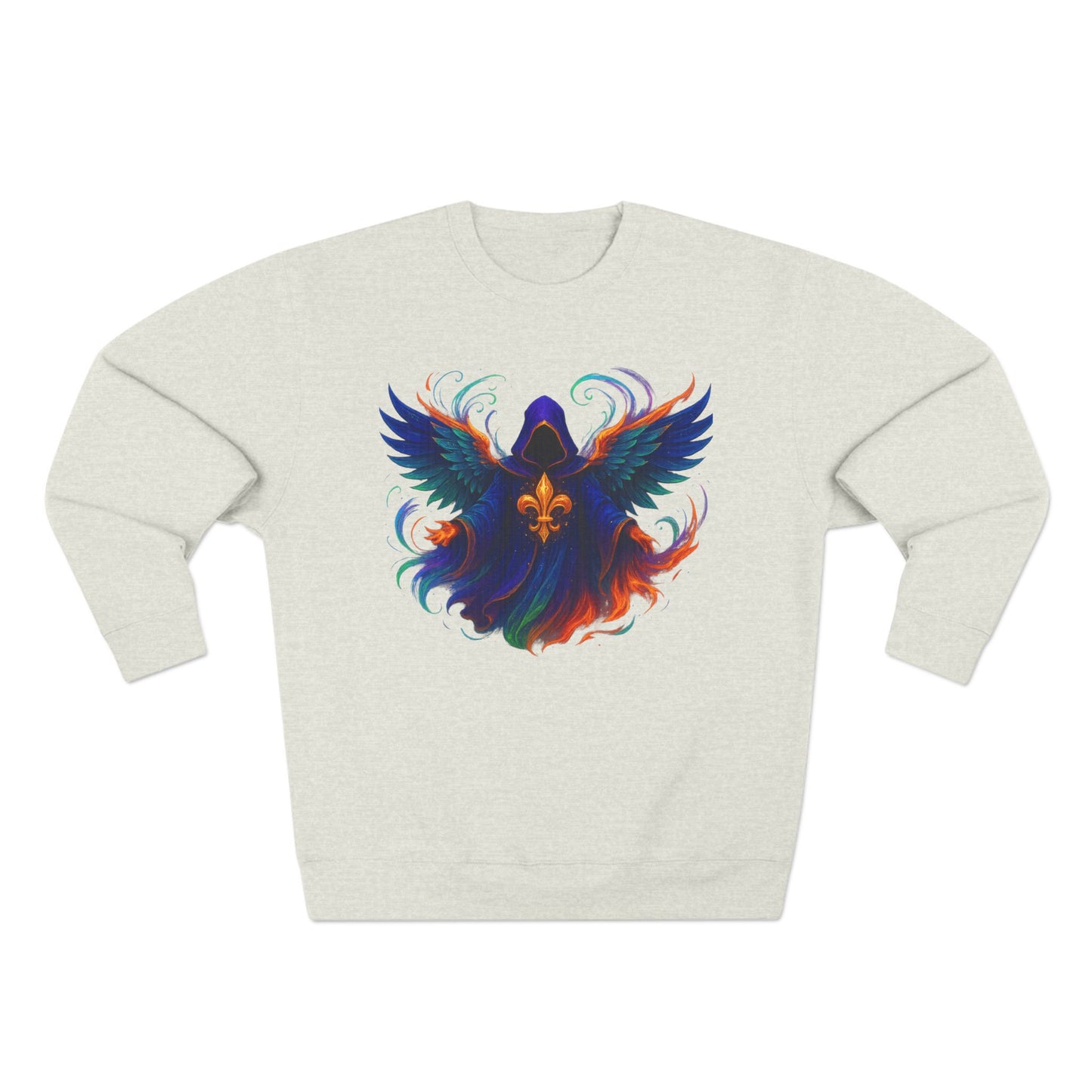 Mystical Angel Sweatshirt - Cozy Apparel, Unisex Crewneck, Spiritual Gift, Boho Style, Unique Graphic Design