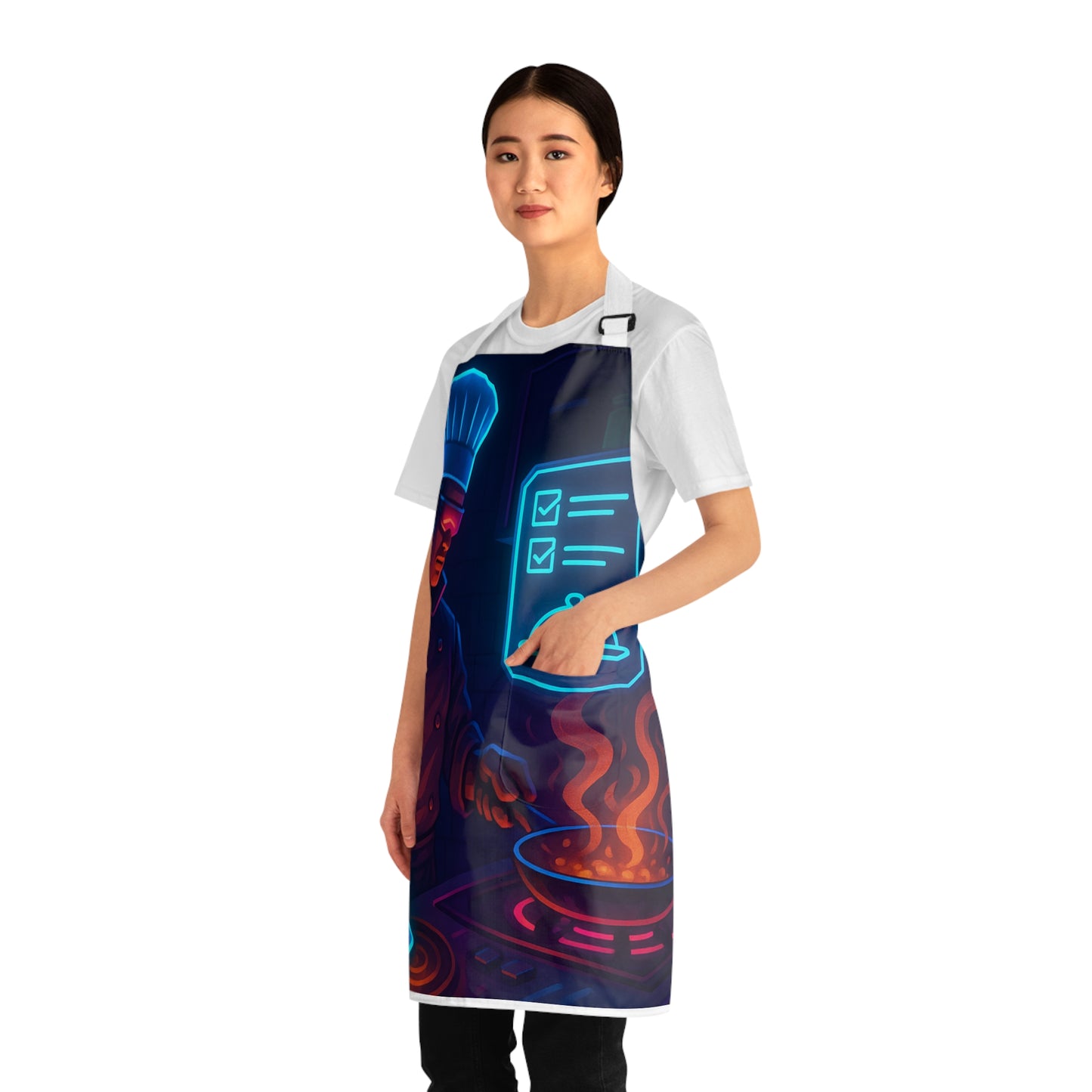 Neon Chef Apron - Vibrant Cooking Gift for Foodies, Personalized Culinary Apparel, BBQ, Kitchen, Baking, Chef Lovers