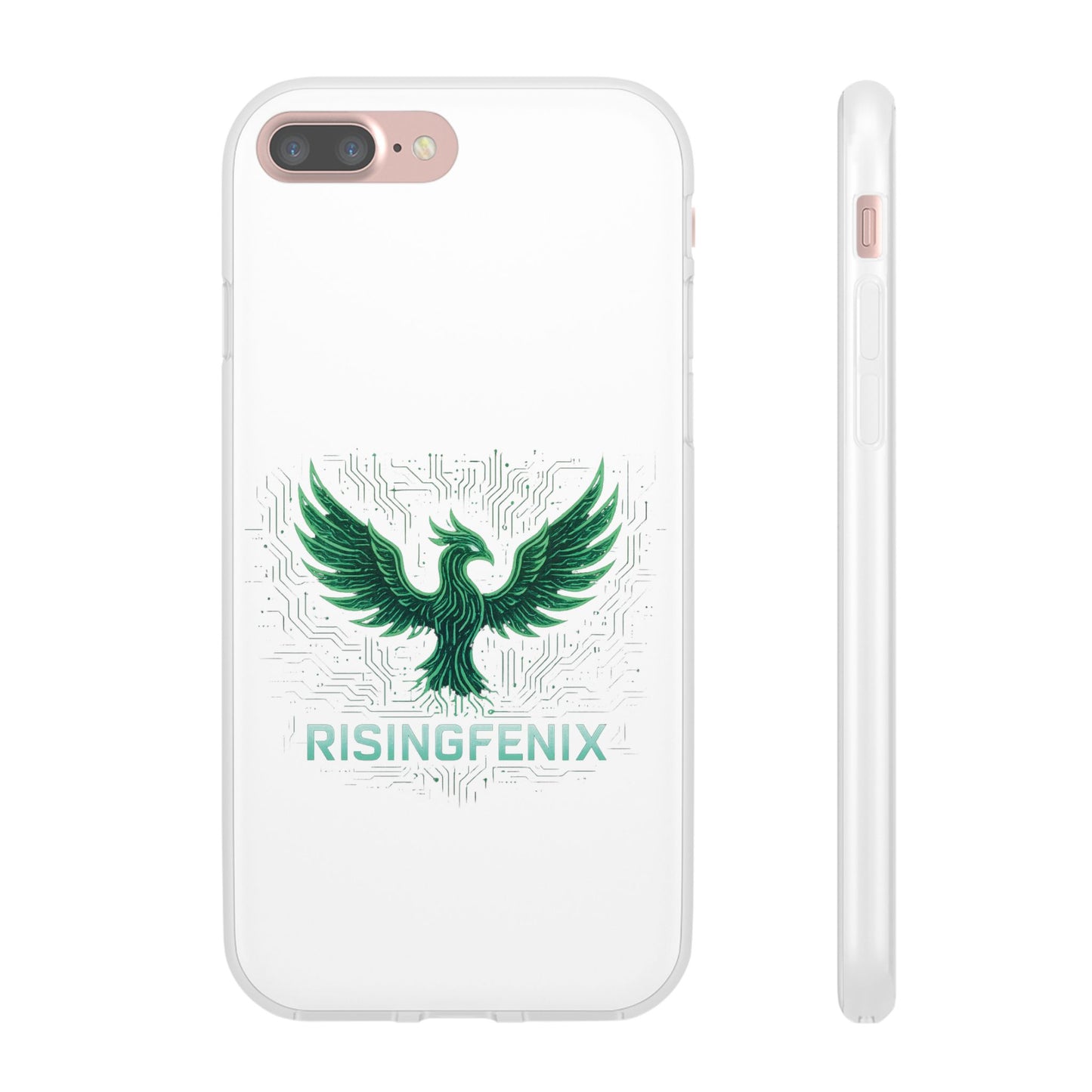 Phoenix Rising Flexi Case, Stylish Phone Cover, Trendy Tech Accessory, Gift for Tech Lovers, Unique Protector