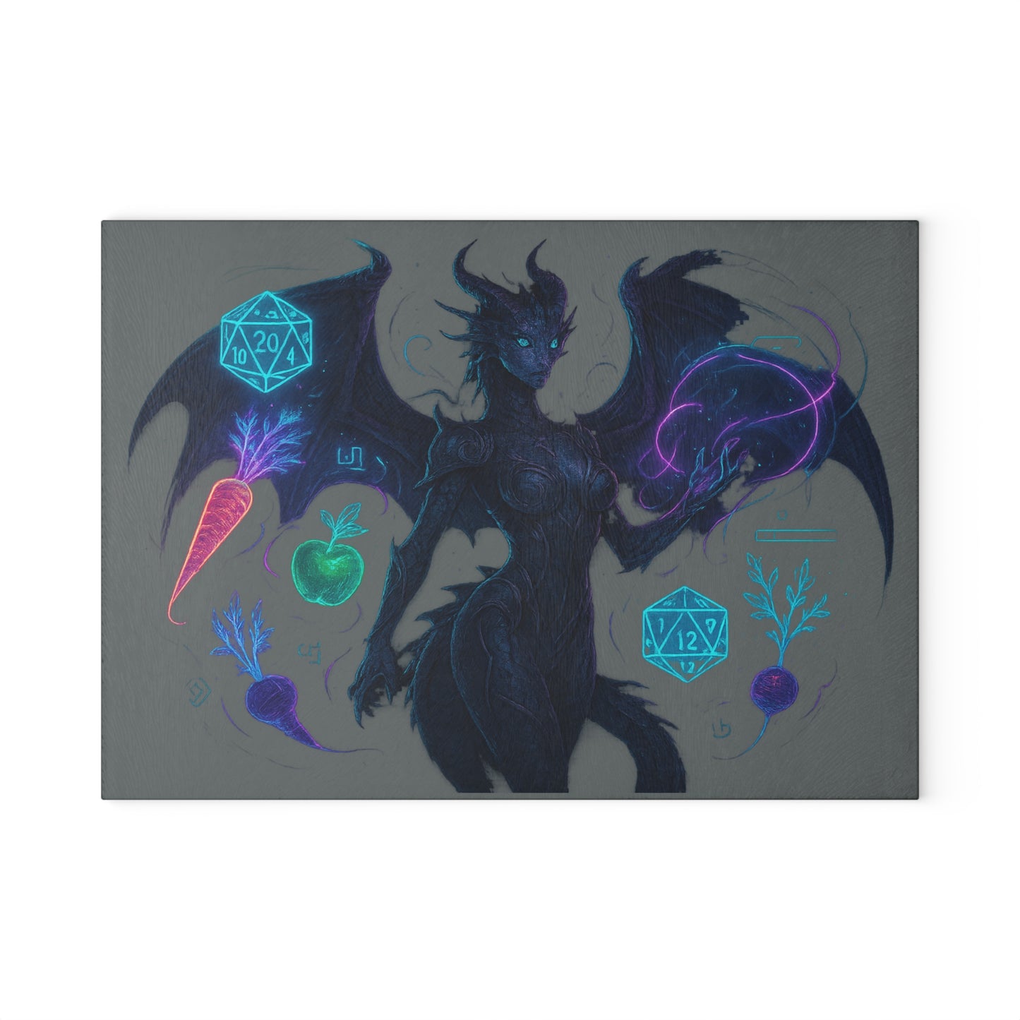 Whimsical Dragon Cutting Board, Fantasy Kitchen Decor, Culinary Gift for Gamers, Unique Kitchen Accessory, Ideal for Home Chefs