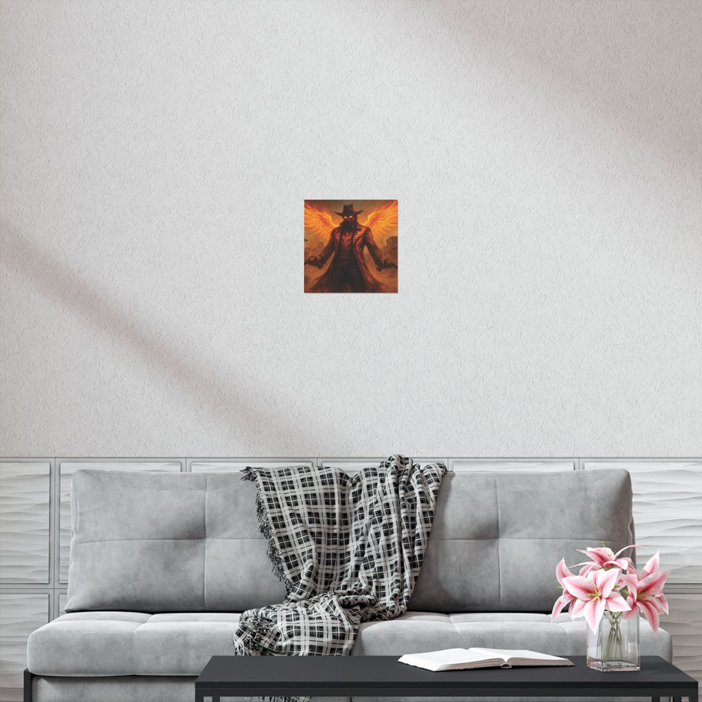 Fiery Angel Uncoated Poster, Wall Art Decor, Gothic Decor, Gift for Fantasy Lovers, Unique Home Decoration