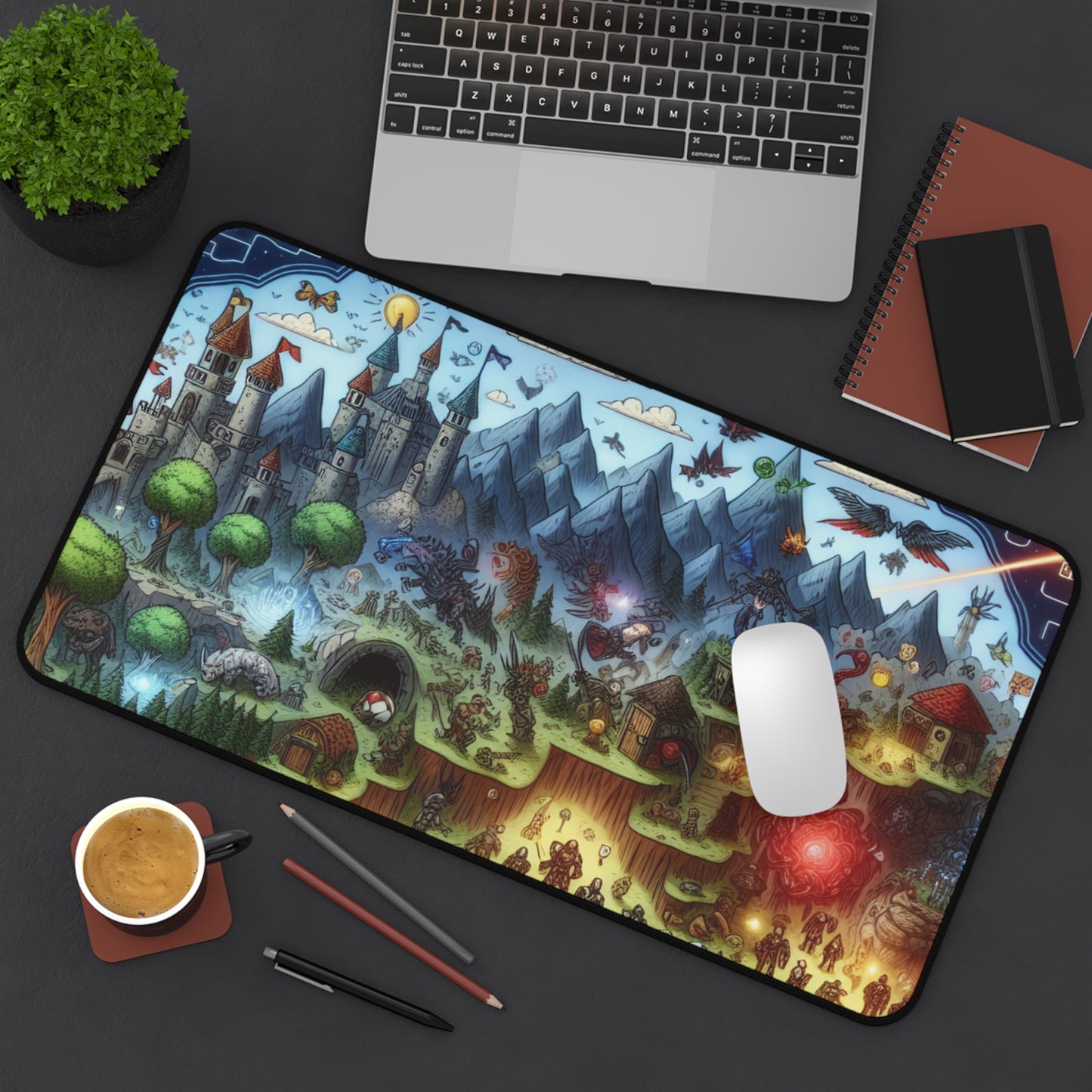 Fantasy Adventure Desk Mat | Gaming Mouse Pad | Office Decor | Gift for Gamers | Unique Desk Accessory | Fantasy World