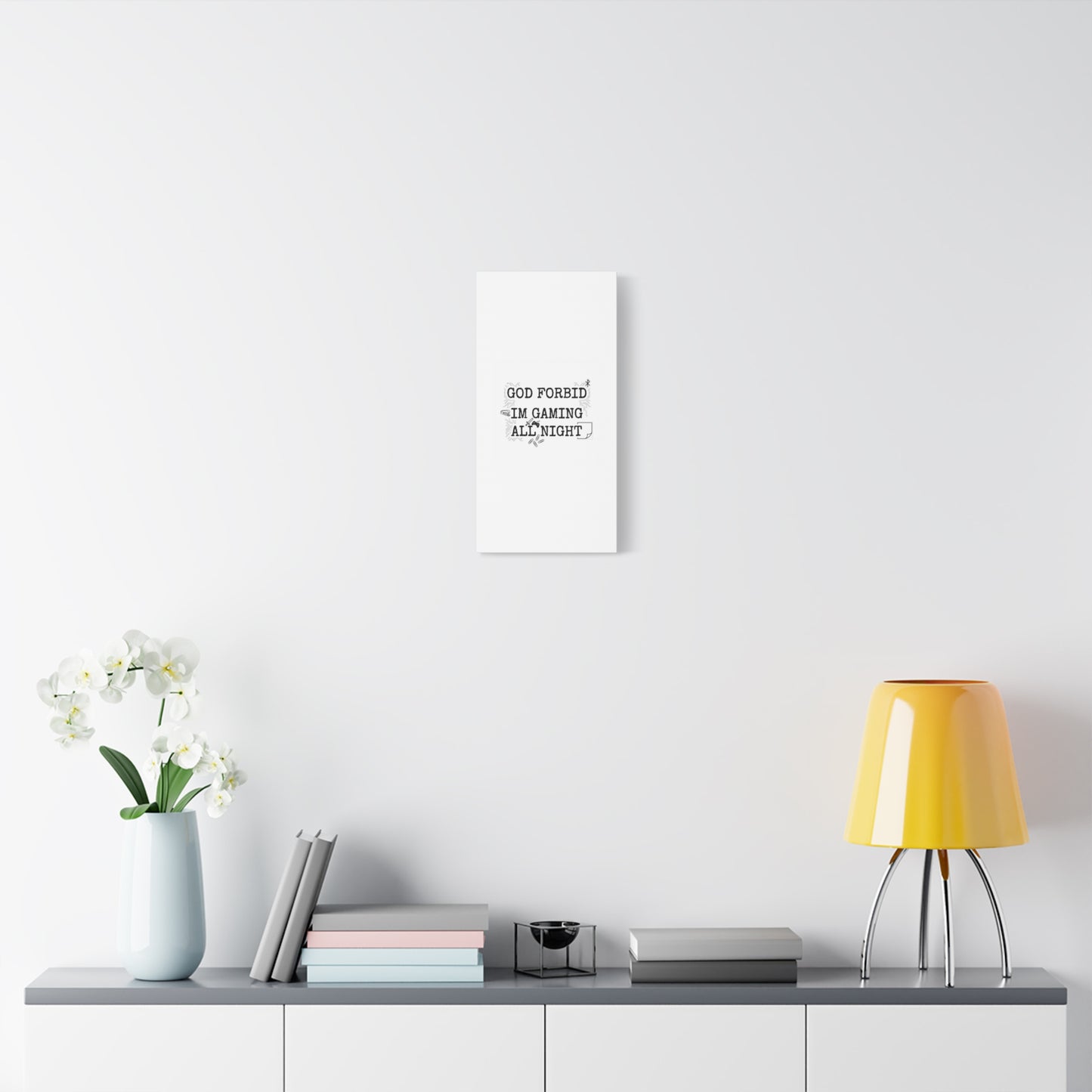 God Forbid I'm Gaming All Night Canvas | Sarcastic Office Humor, 90s Aesthetic