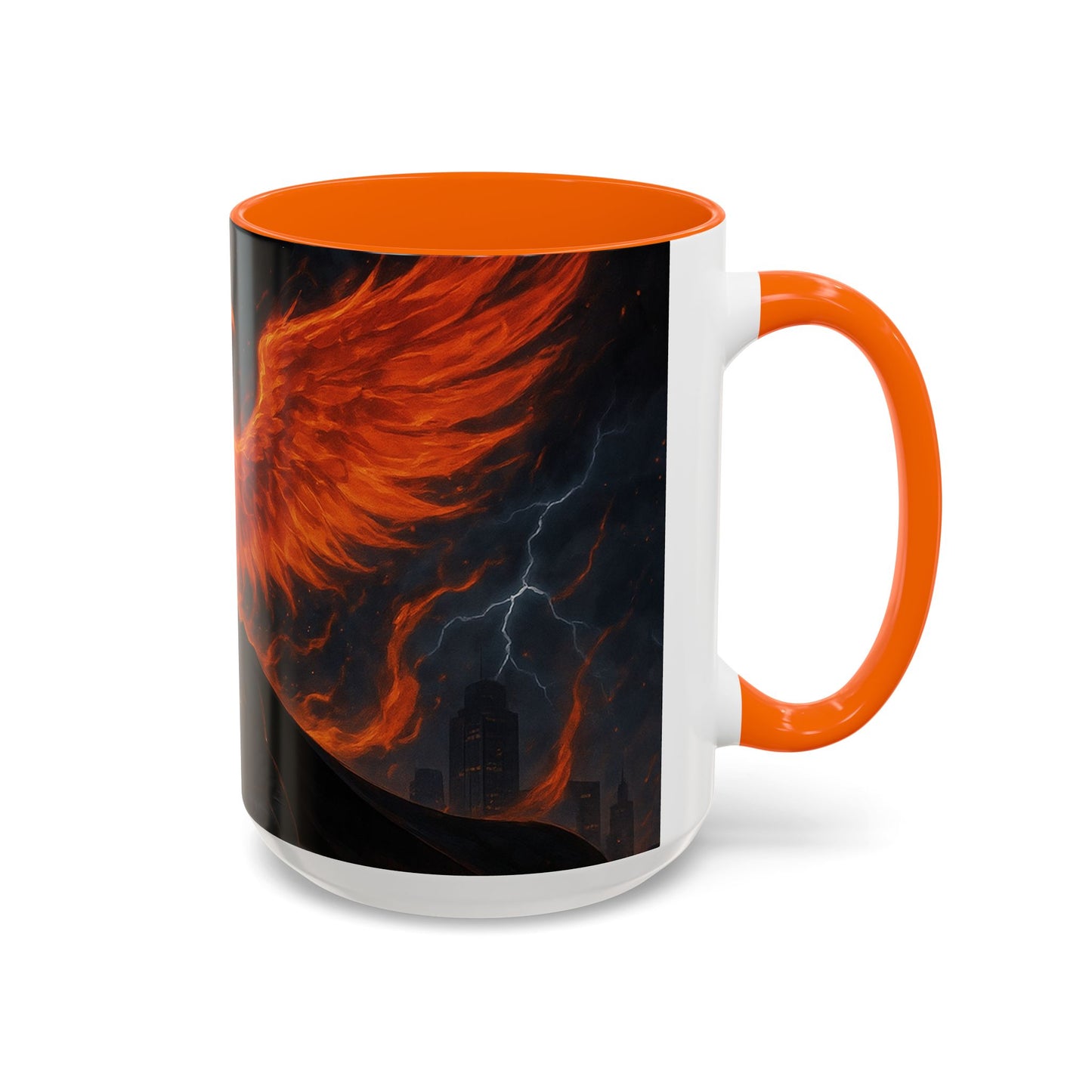 Mythical Phoenix Accent Coffee Mug, Fantasy Gift, Hot Beverage Cup, Cozy Home Decor, Unique Gift for Her