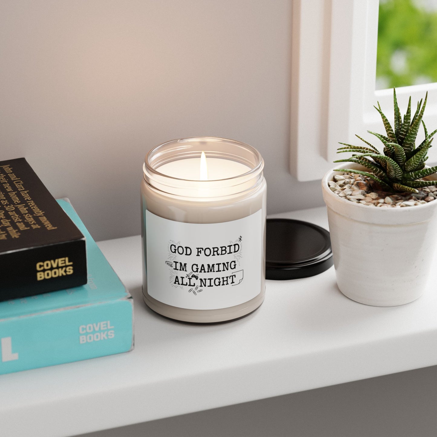 God Forbid I'm Gaming All Night Candle | Scented Soy Candle, Minimal Sarcastic