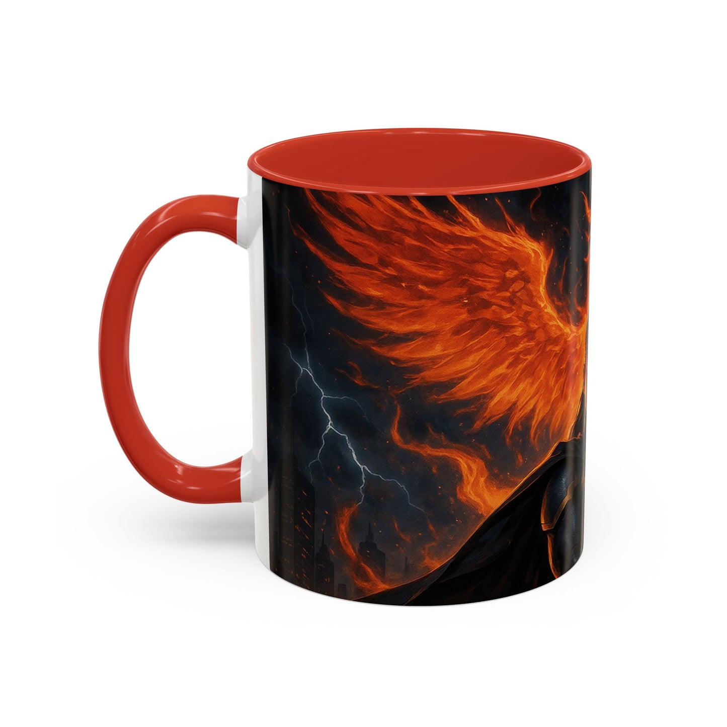 Mythical Phoenix Accent Coffee Mug, Fantasy Gift, Hot Beverage Cup, Cozy Home Decor, Unique Gift for Her