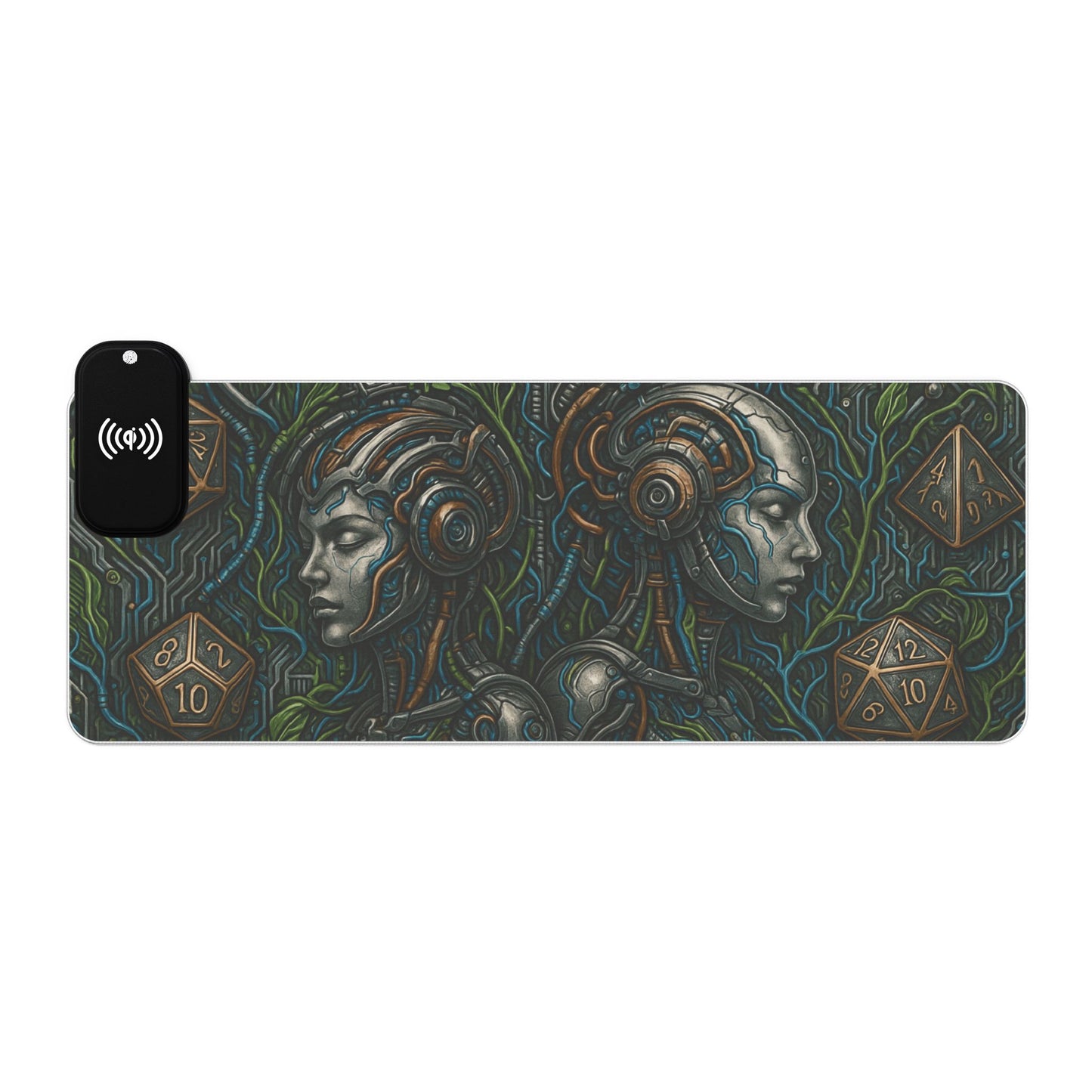 LED Gaming Mouse Pad - Futuristic Design with Wireless Charging, Desk Decor, Gamer Accessories, Gaming Setup, Gift for Gamers, Tech [...]