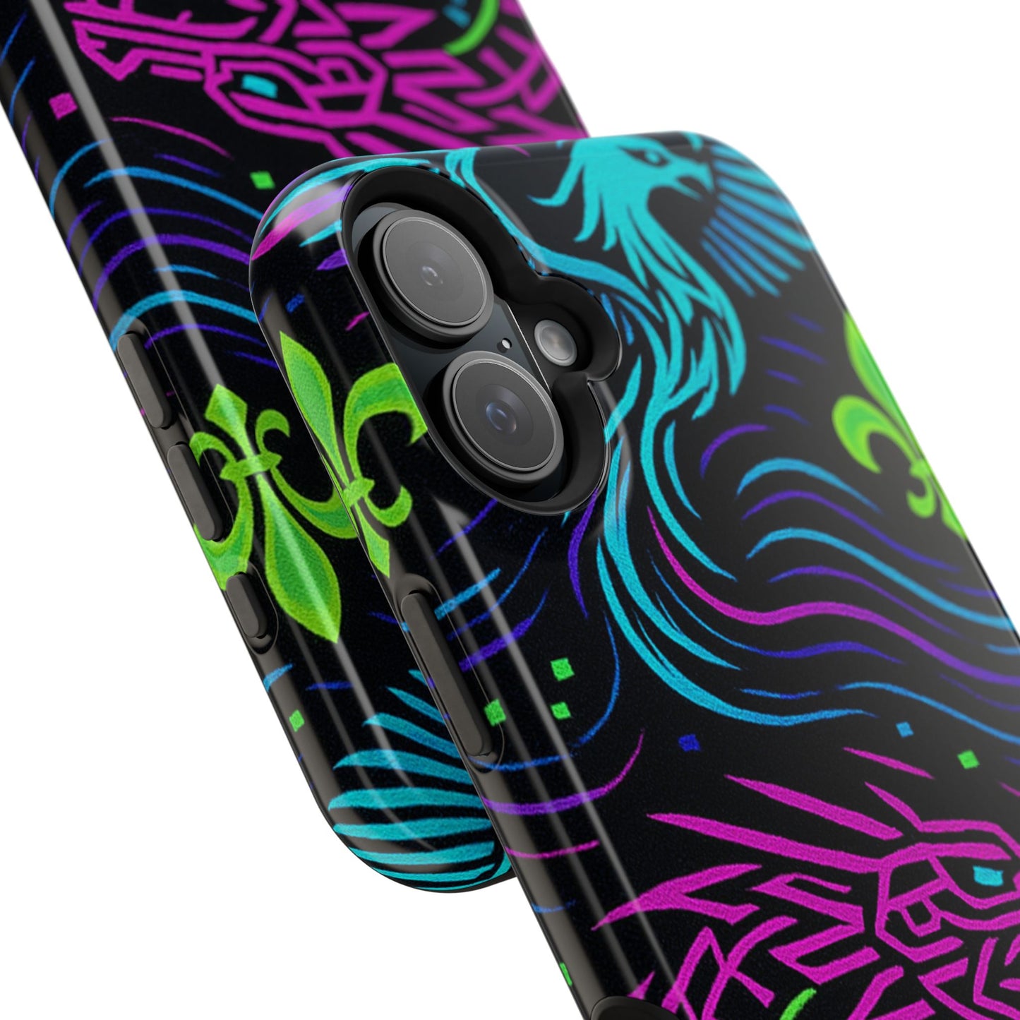 Dynamic Dragon Magnetic Phone Case | Colorful Floral Design | Gift for Gamers, Fantasy Lovers, Halloween, Unique Accessories