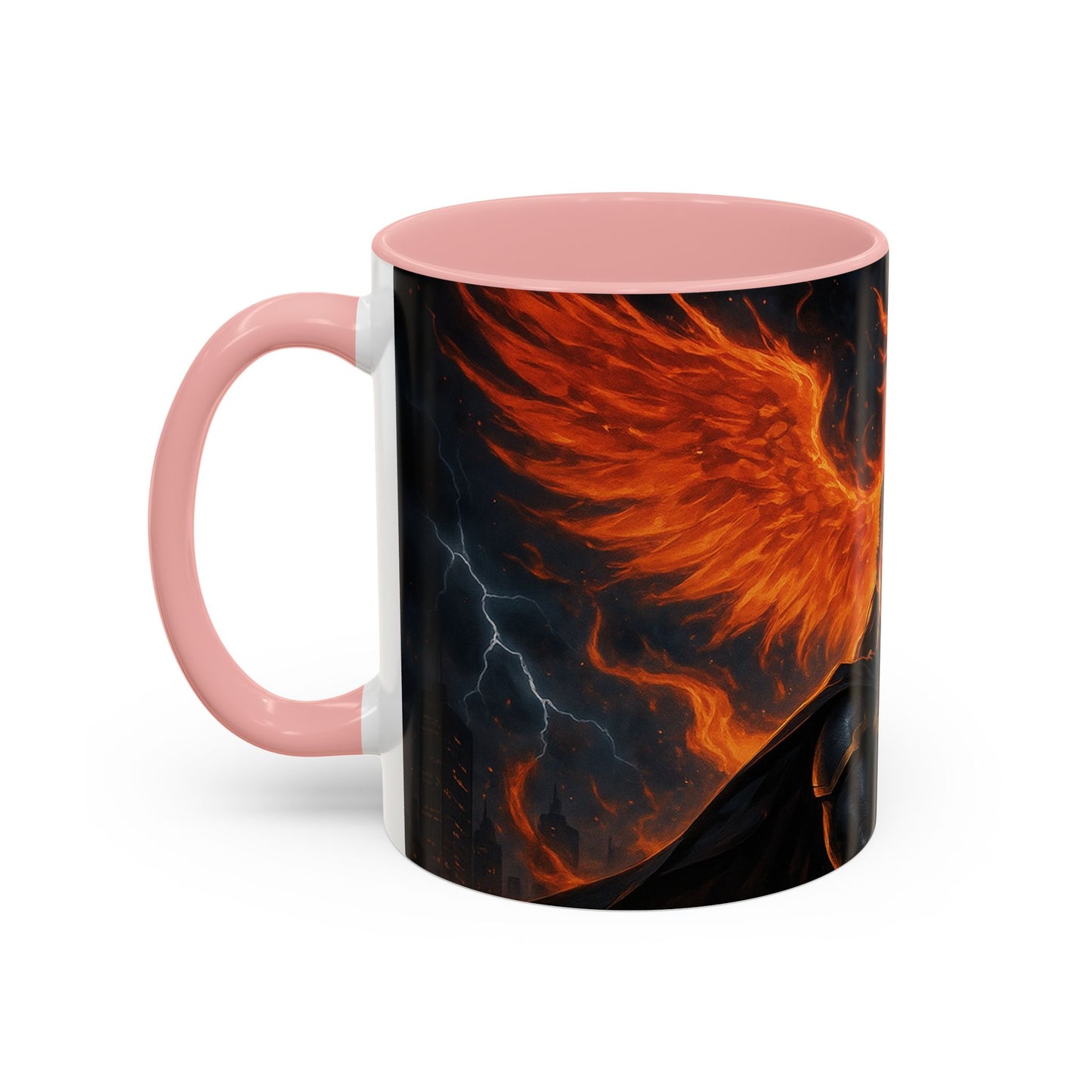 Mythical Phoenix Accent Coffee Mug, Fantasy Gift, Hot Beverage Cup, Cozy Home Decor, Unique Gift for Her