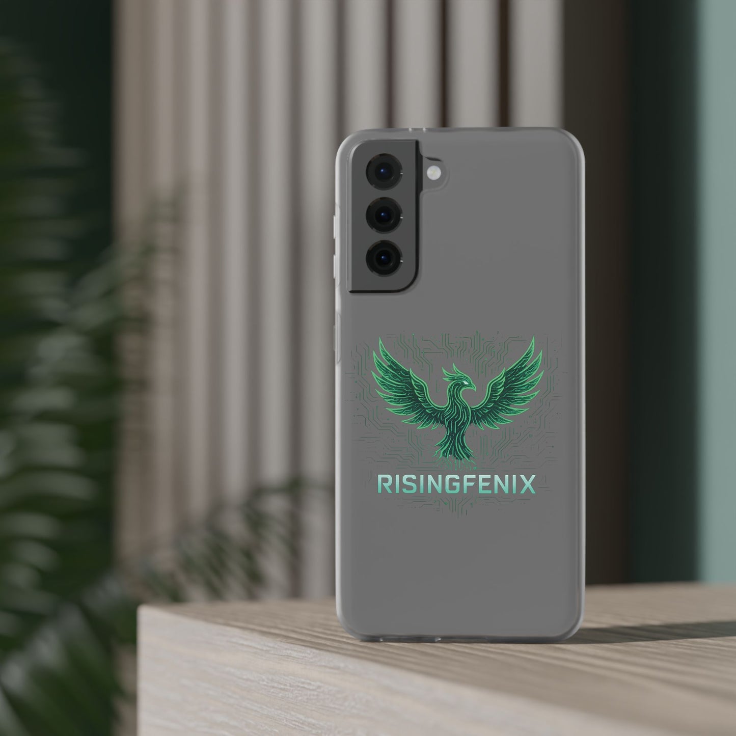 Phoenix Rising Flexi Case, Stylish Phone Cover, Trendy Tech Accessory, Gift for Tech Lovers, Unique Protector