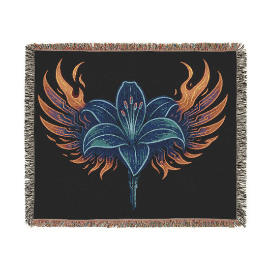 Artistic Woven Blanket with Floral Design, Cozy Home Decor for All Occasions, Perfect for Relaxing, Gifts for Housewarming, Bohemian Throws