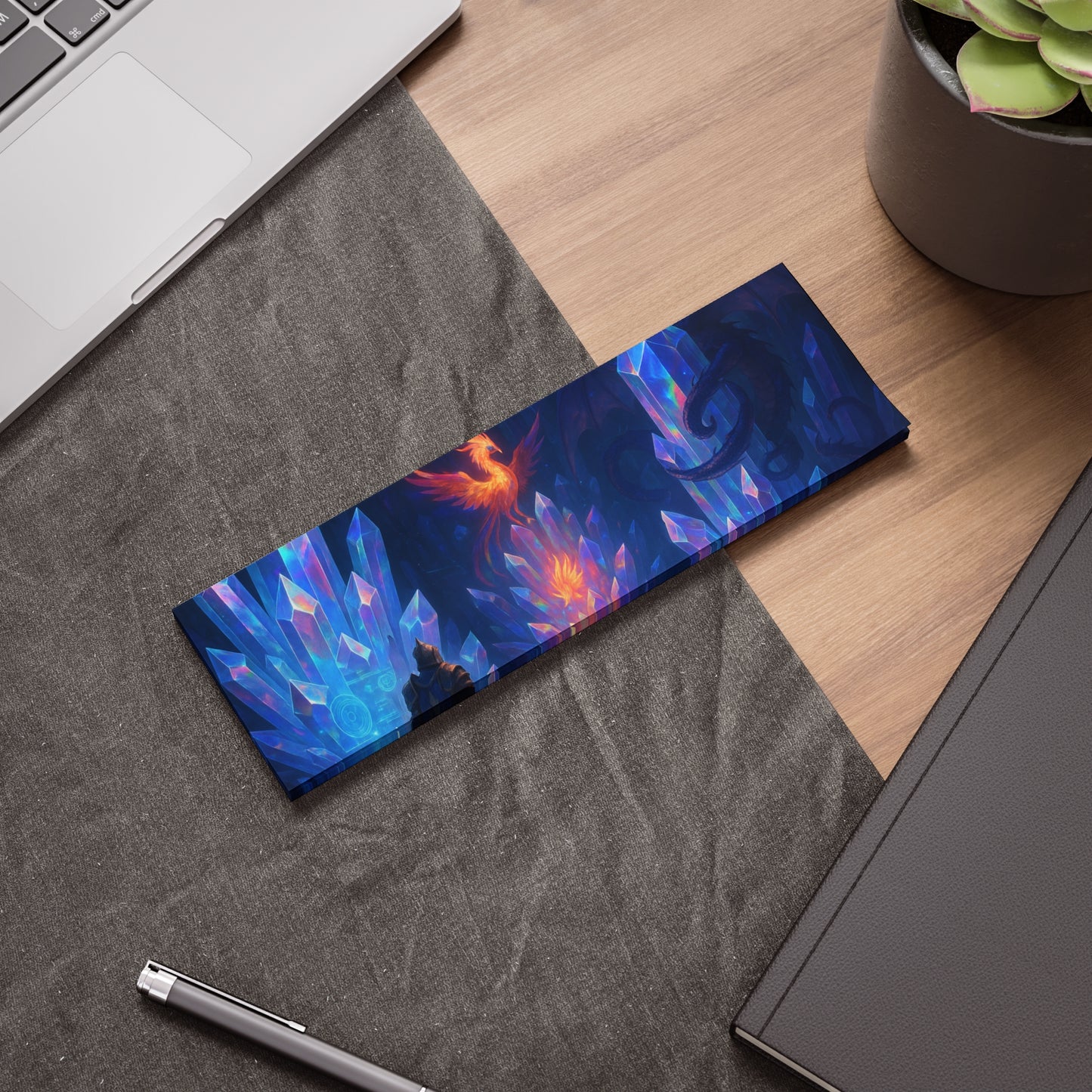 Fantasy Crystal-Themed Post-it® Note Pads, Sticky Notes, Office Supplies, Gift for Gamers, Fantasy Decor, Notepads for Organizing