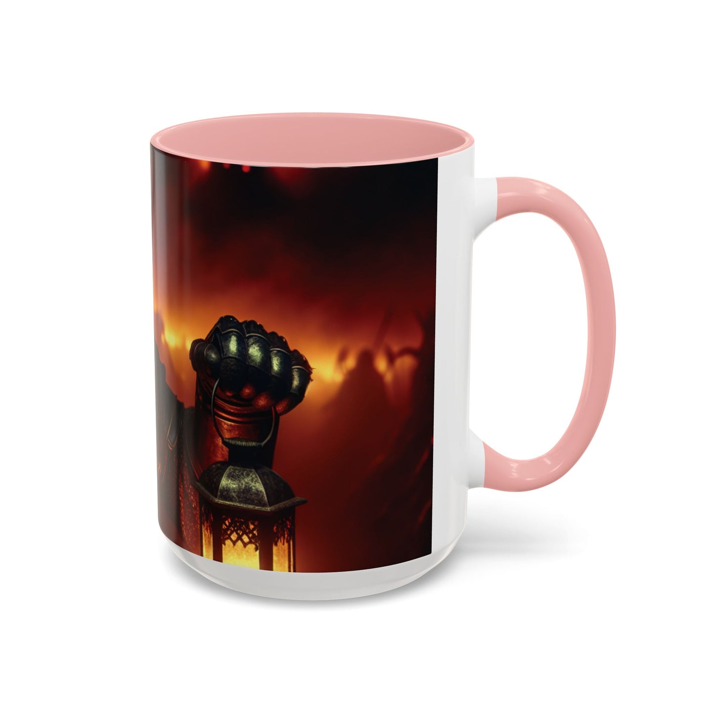 Fierce Knight Accent Coffee Mug | Unique Gift for Fantasy Lovers, Dark Aesthetic Decor, Gamer Essentials, Office Cup, Medieval Art