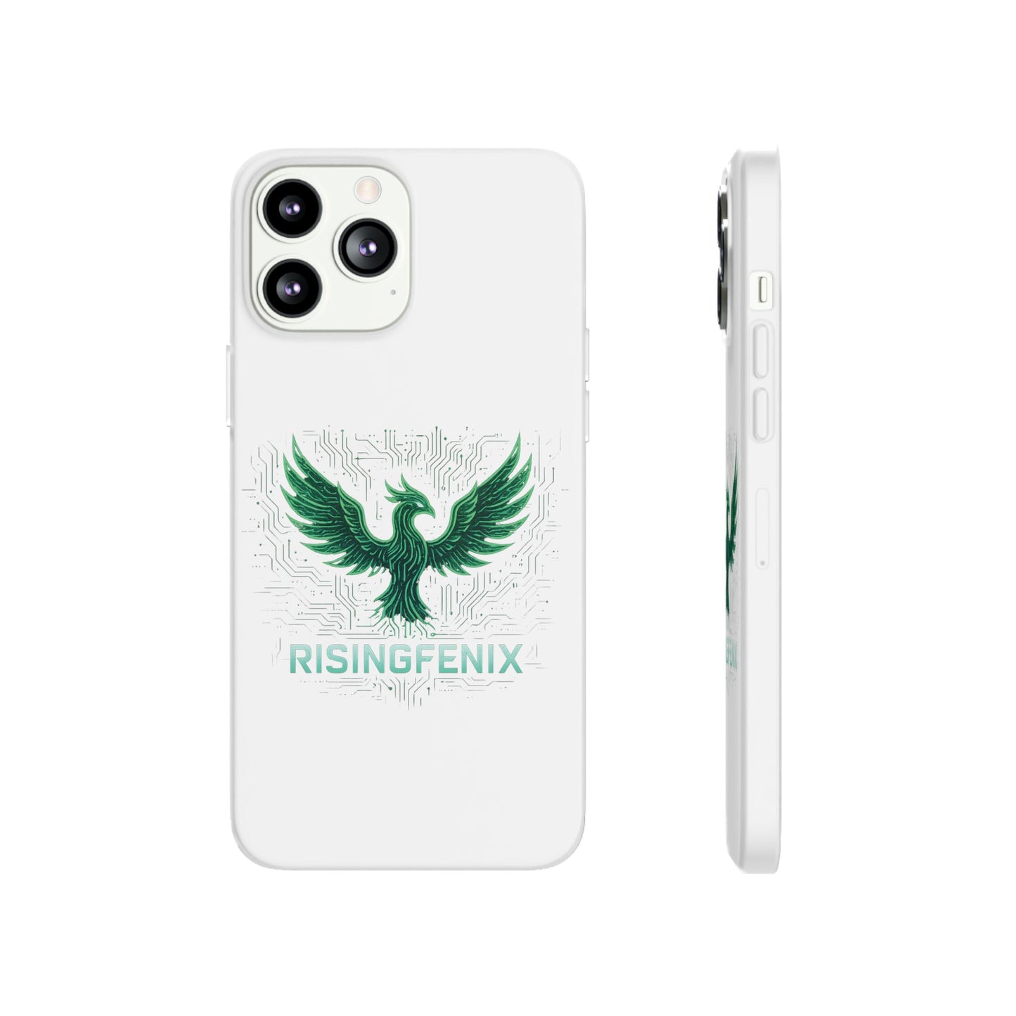 Phoenix Rising Flexi Case, Stylish Phone Cover, Trendy Tech Accessory, Gift for Tech Lovers, Unique Protector