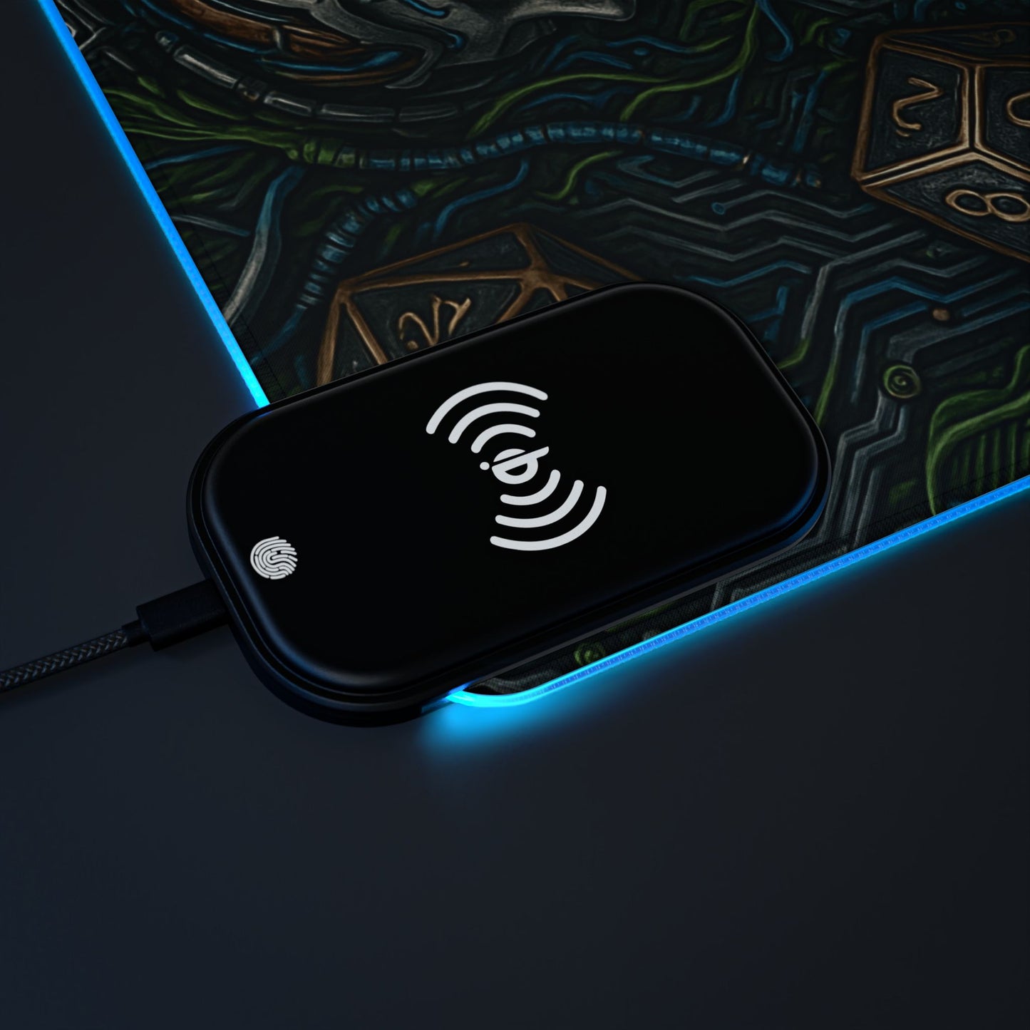 LED Gaming Mouse Pad - Futuristic Design with Wireless Charging, Desk Decor, Gamer Accessories, Gaming Setup, Gift for Gamers, Tech [...]