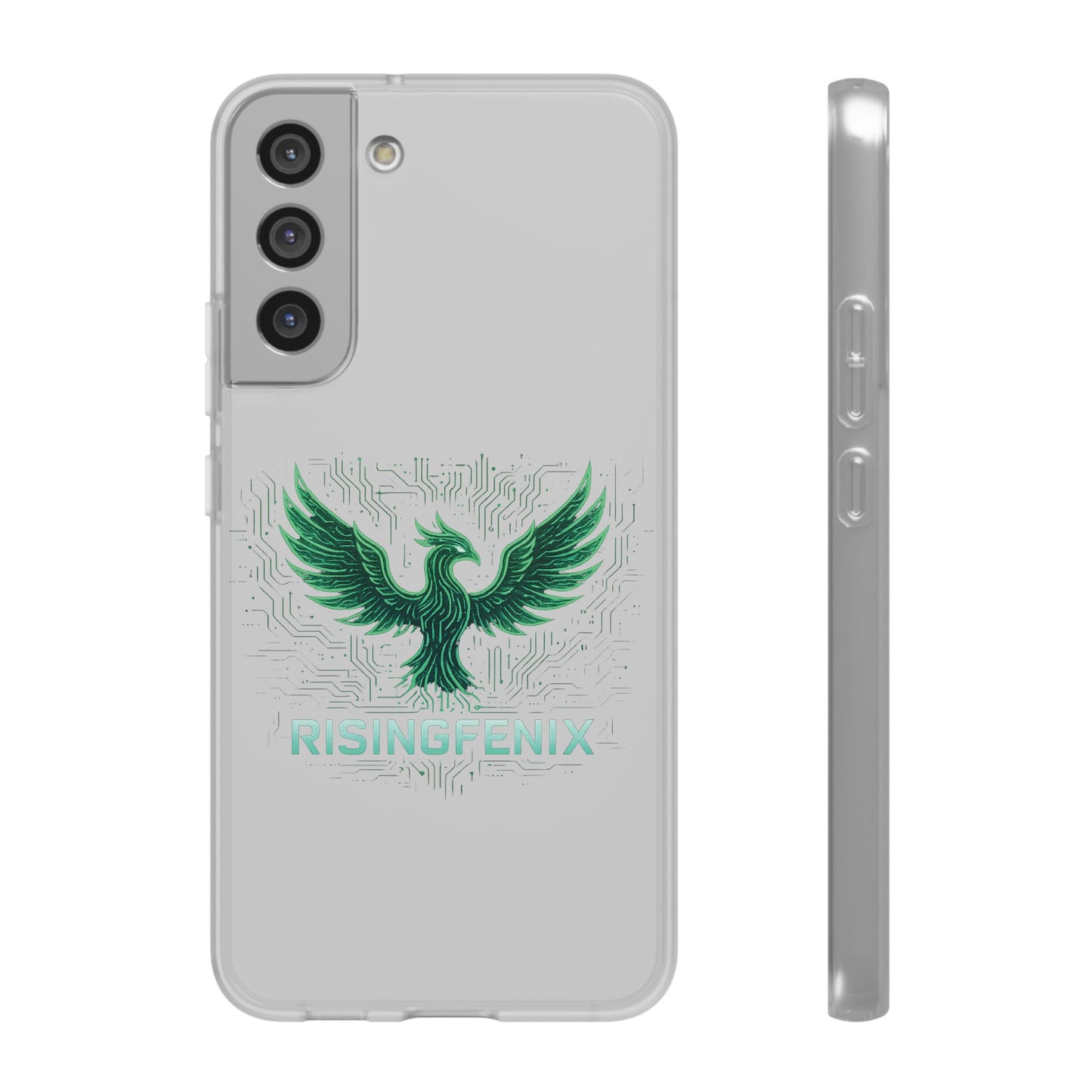 Phoenix Rising Flexi Case, Stylish Phone Cover, Trendy Tech Accessory, Gift for Tech Lovers, Unique Protector