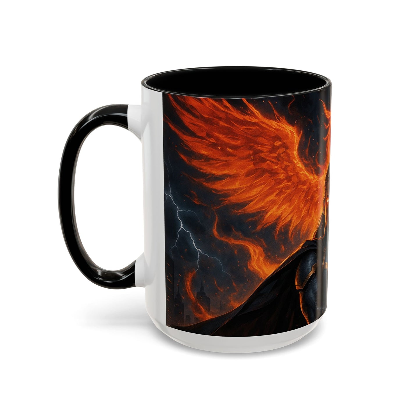 Mythical Phoenix Accent Coffee Mug, Fantasy Gift, Hot Beverage Cup, Cozy Home Decor, Unique Gift for Her