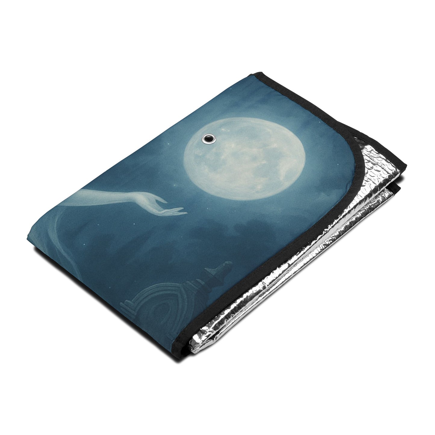 Ethereal Car Sun Shades - Ghostly Moonlit Design, UV Protection, Perfect for Halloween, Road Trips, Unique Gift Idea