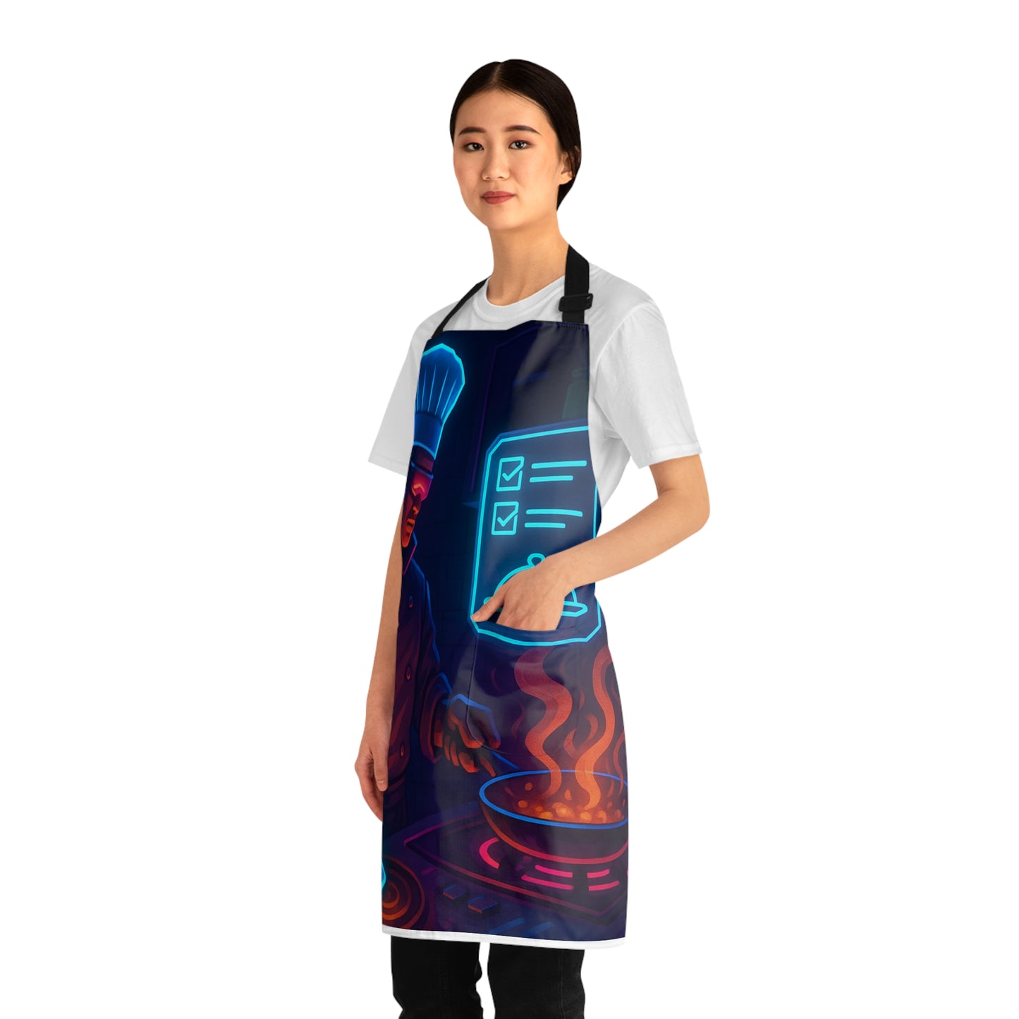 Neon Chef Apron - Vibrant Cooking Gift for Foodies, Personalized Culinary Apparel, BBQ, Kitchen, Baking, Chef Lovers
