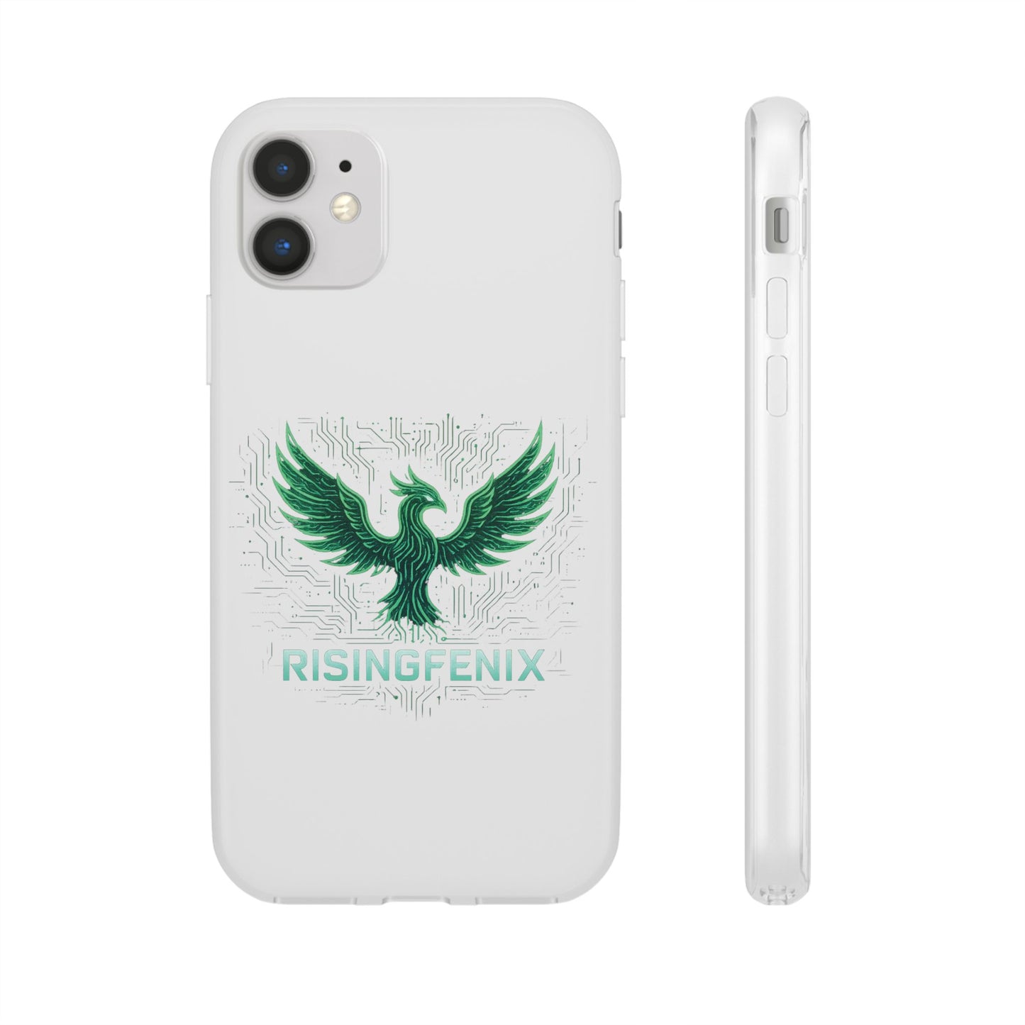 Phoenix Rising Flexi Case, Stylish Phone Cover, Trendy Tech Accessory, Gift for Tech Lovers, Unique Protector