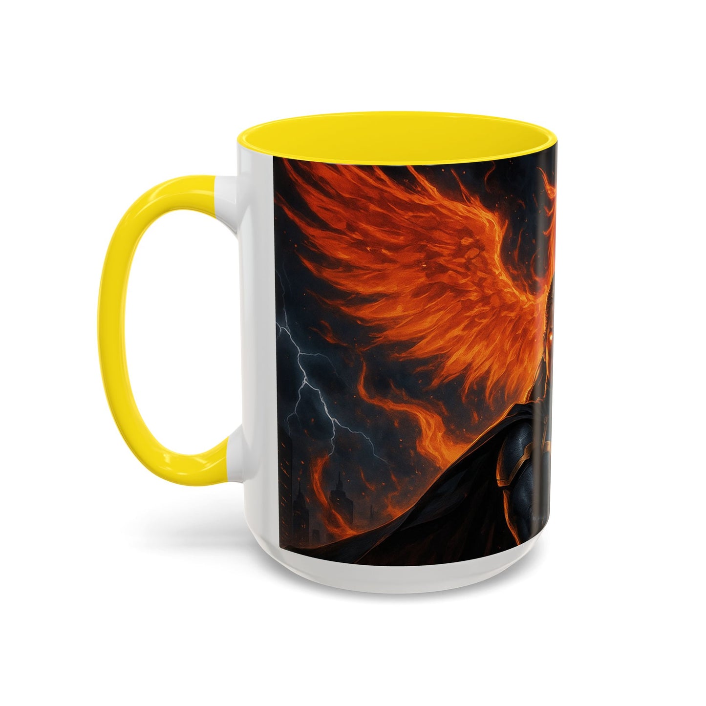 Mythical Phoenix Accent Coffee Mug, Fantasy Gift, Hot Beverage Cup, Cozy Home Decor, Unique Gift for Her