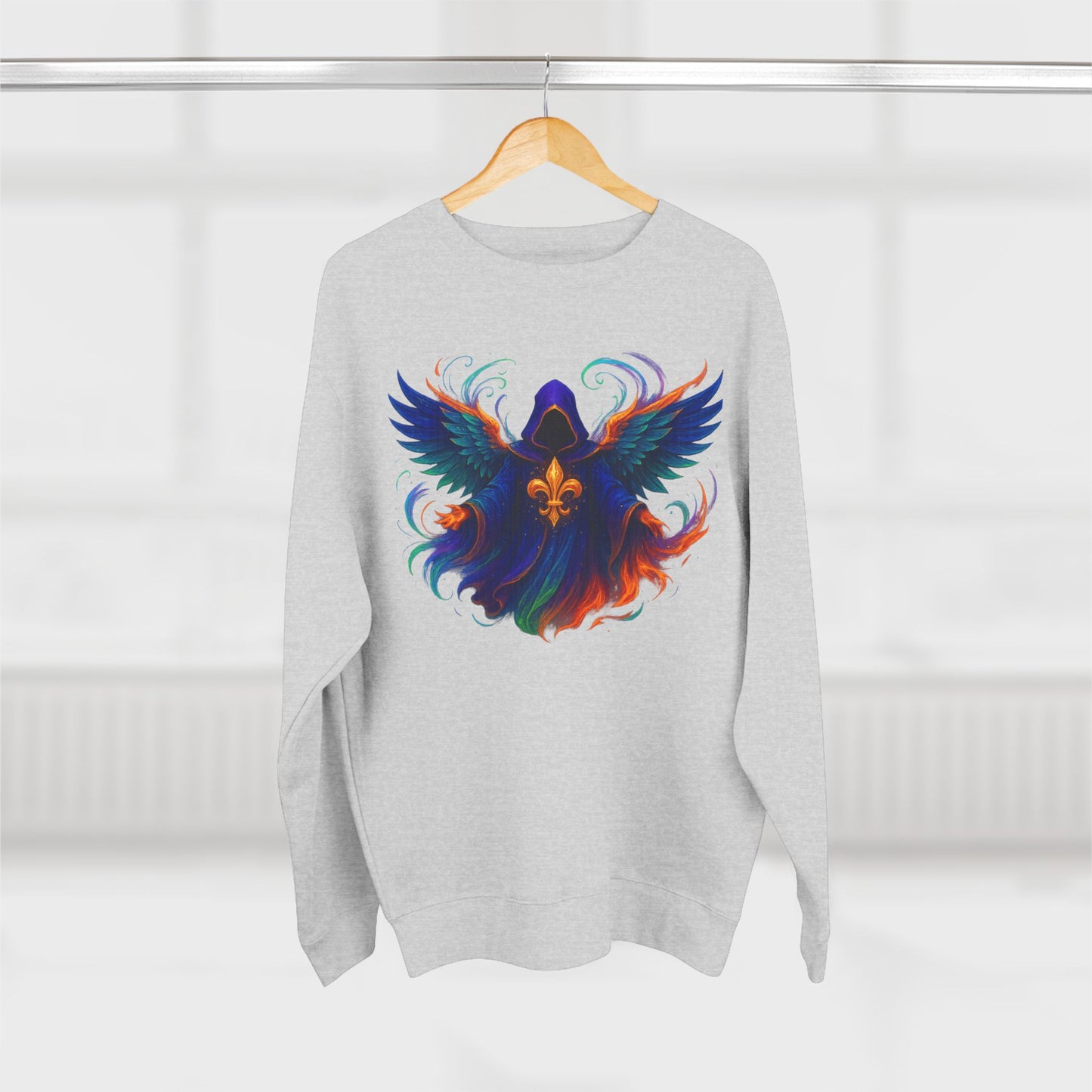 Mystical Angel Sweatshirt - Cozy Apparel, Unisex Crewneck, Spiritual Gift, Boho Style, Unique Graphic Design