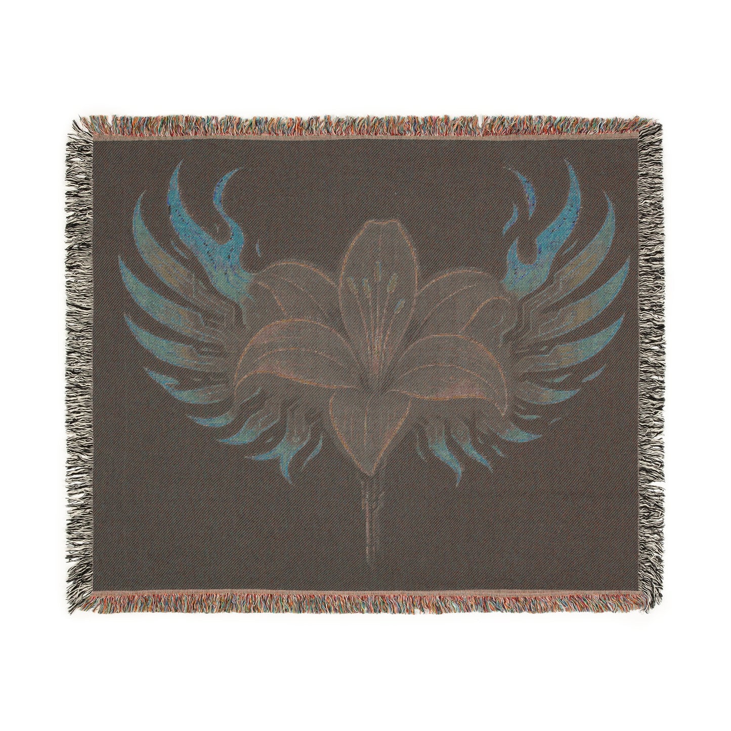 Artistic Woven Blanket with Floral Design, Cozy Home Decor for All Occasions, Perfect for Relaxing, Gifts for Housewarming, Bohemian Throws